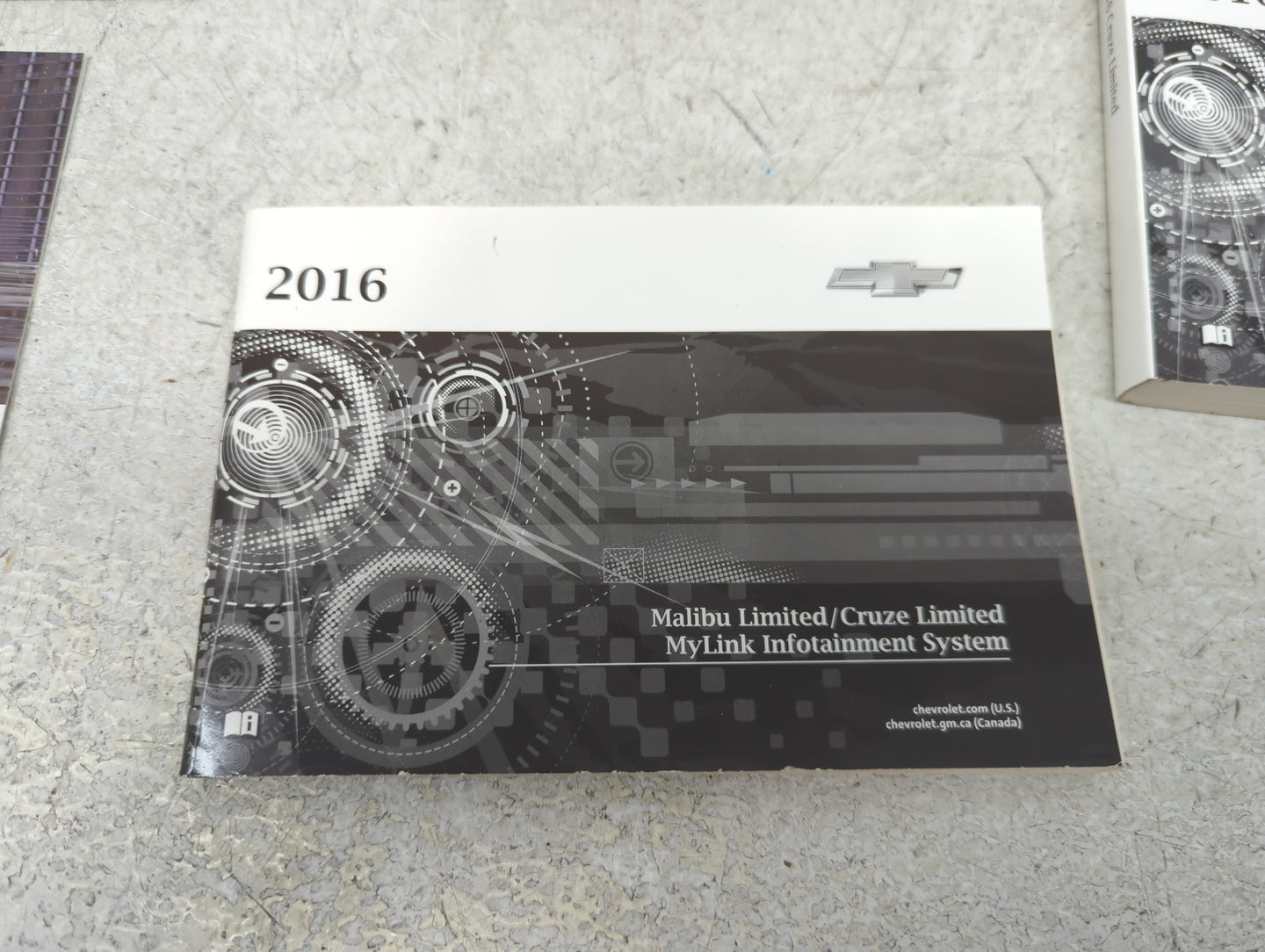 2016 Chevrolet Cruze Owners Manual Book Guide P/N:23289323A OEM Used Auto Parts - Oemusedautoparts1.com