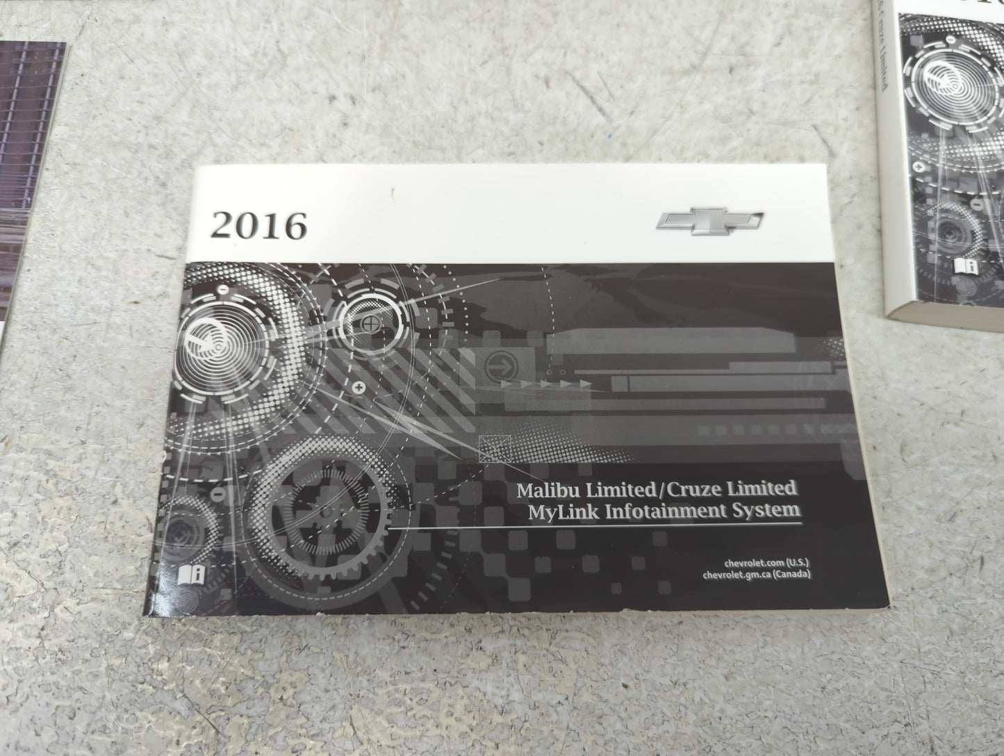 2016 Chevrolet Cruze Owners Manual Book Guide P/N:23289323A OEM Used Auto Parts - Oemusedautoparts1.com