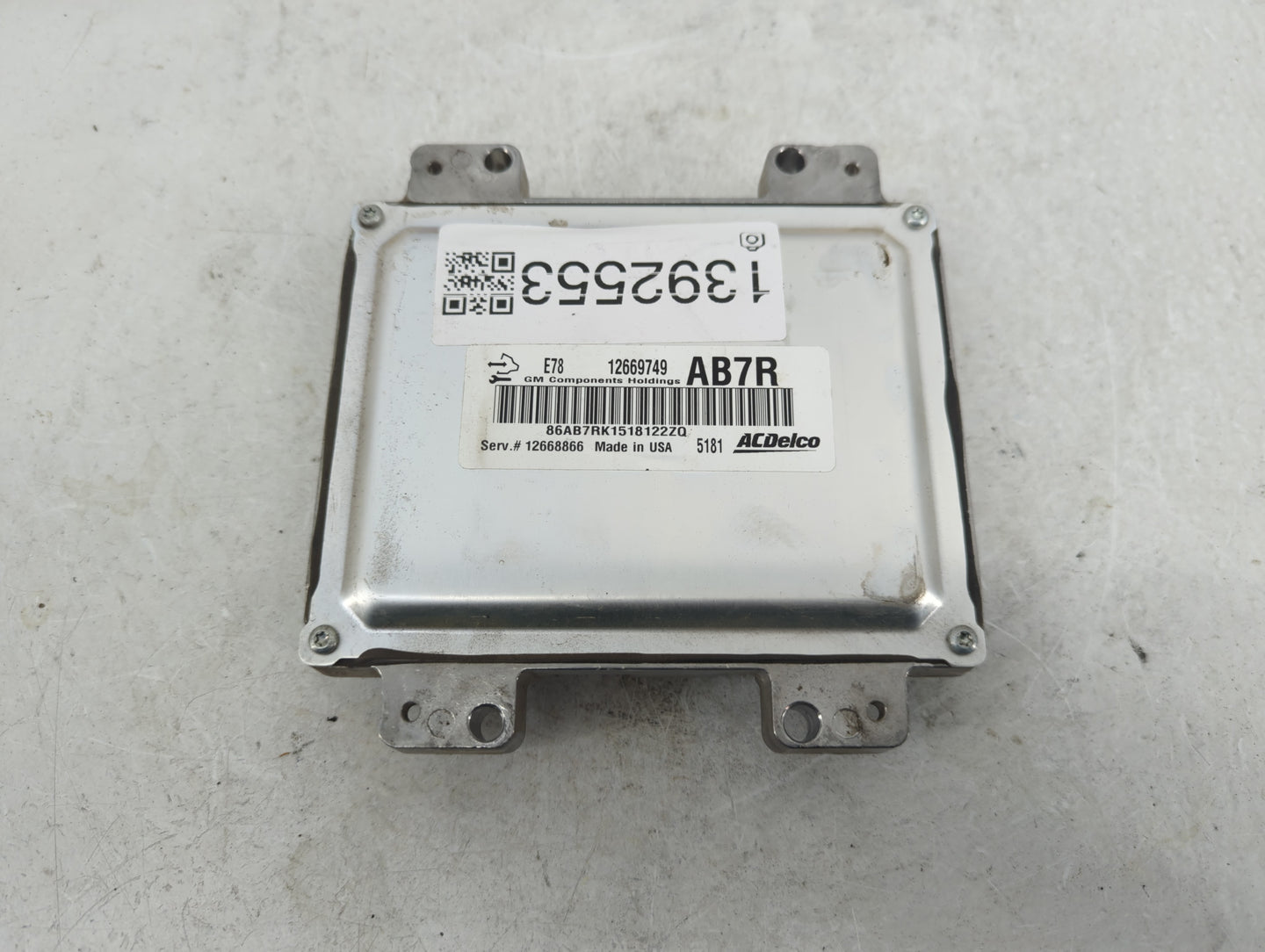 2012-2016 Chevrolet Cruze PCM Engine Control Computer ECU ECM PCU OEM P/N:12669749 Fits Fits 2011 2012 2013 2014 2015 2016 O