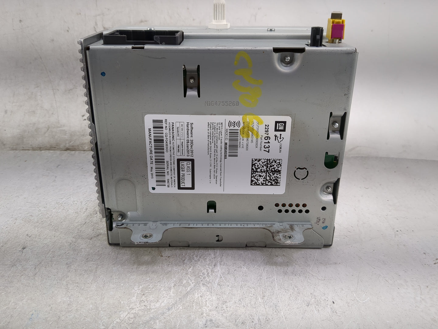 2011-2016 Chevrolet Cruze Radio AM FM Cd Player Receiver Replacement P/N:22976137 Fits Fits 2011 2012 2013 2014 2015 2016 OE