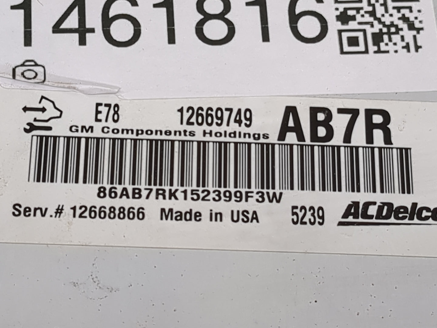 2012-2016 Chevrolet Cruze PCM Engine Control Computer ECU ECM PCU OEM P/N:12669749 Fits Fits 2011 2012 2013 2014 2015 2016 O