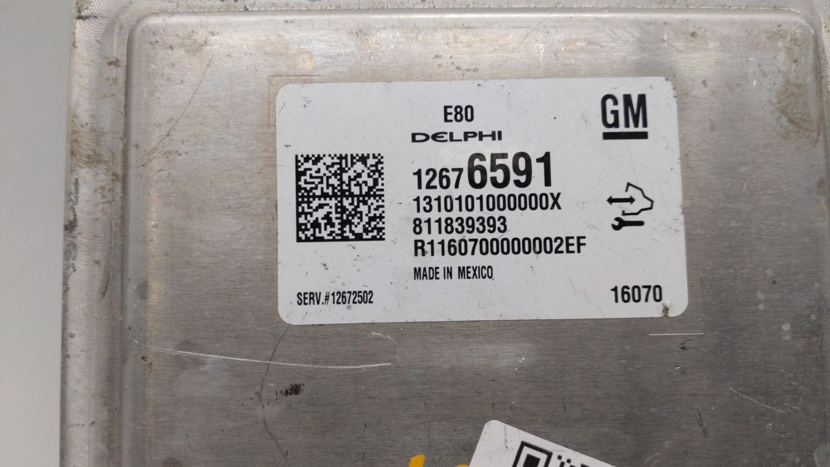 2016 Chevrolet Cruze PCM Engine Control Computer ECU ECM PCU OEM P/N:12607096 12675580, 12676591, 12680968 OEM Used Auto Par