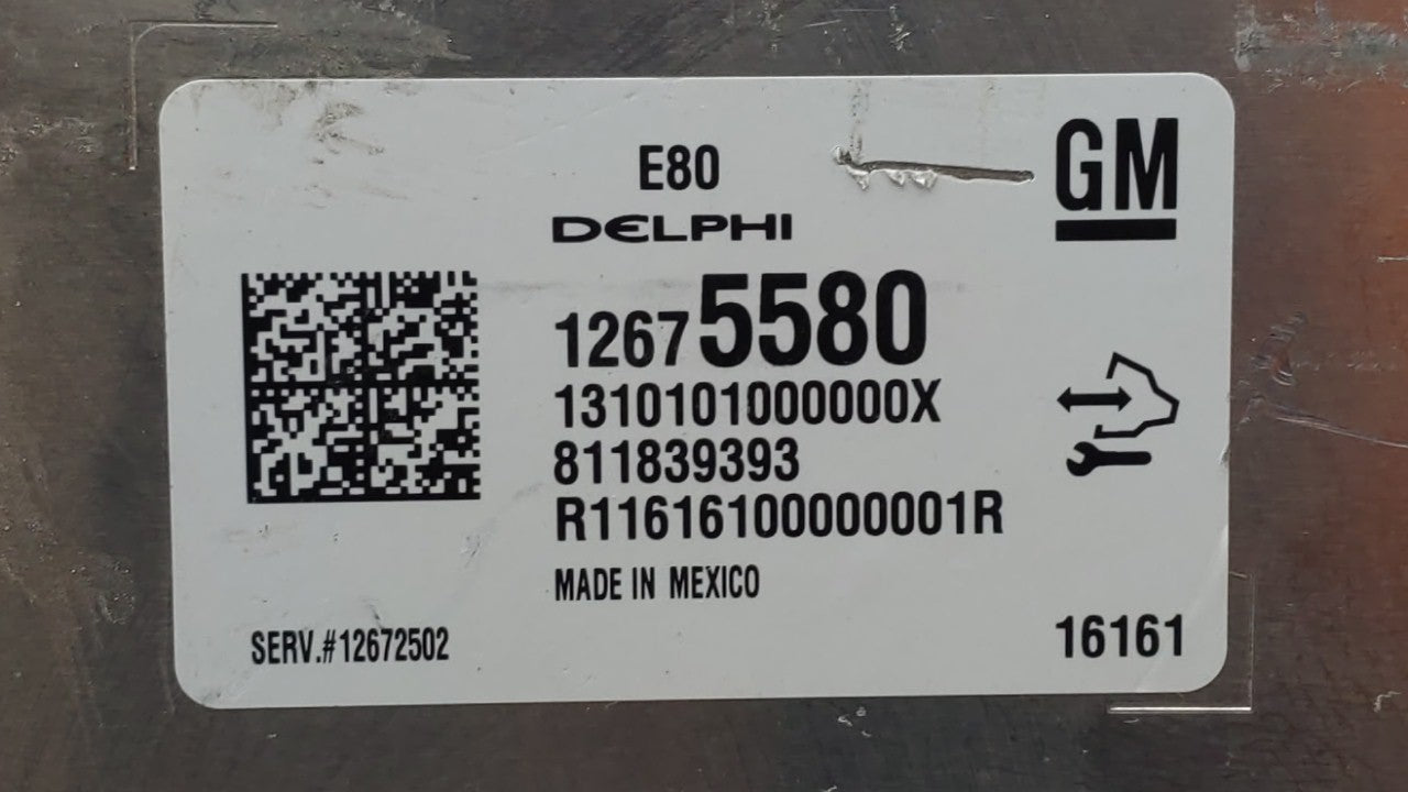 2016 Chevrolet Cruze PCM Engine Control Computer ECU ECM PCU OEM P/N:12672502 12607096, 12675580, 12676591, 12680968 Fits OE
