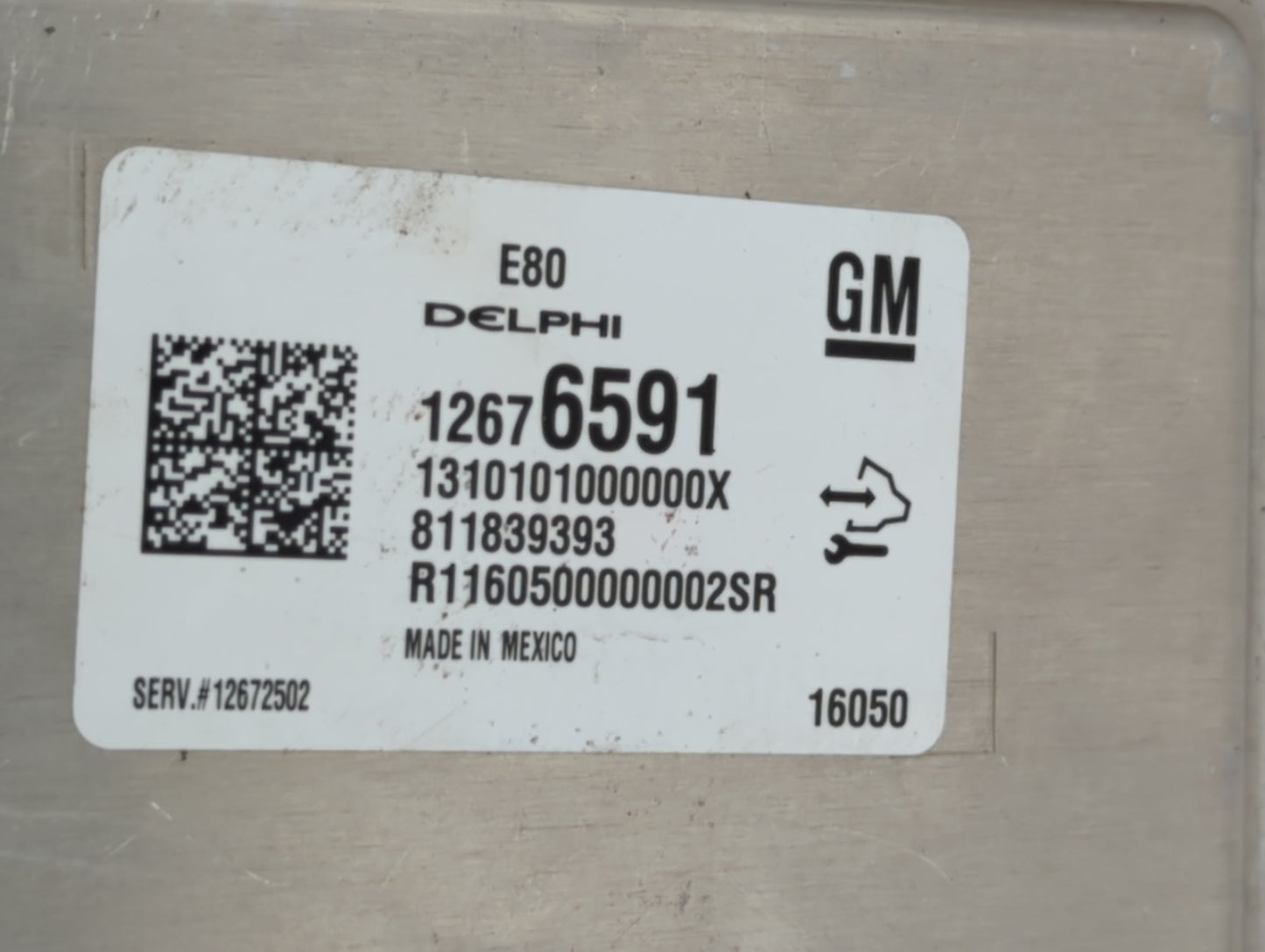 2016 Chevrolet Cruze PCM Engine Control Computer ECU ECM PCU OEM P/N:12669511 12672502, 12607096, 12675580, 12676591 Fits OE