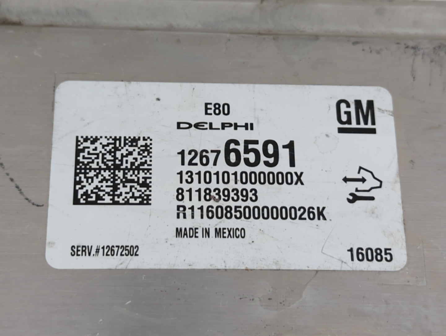 2016 Chevrolet Cruze PCM Engine Control Computer ECU ECM PCU OEM P/N:12669511 12672502, 12607096, 12675580, 12676591 Fits OE