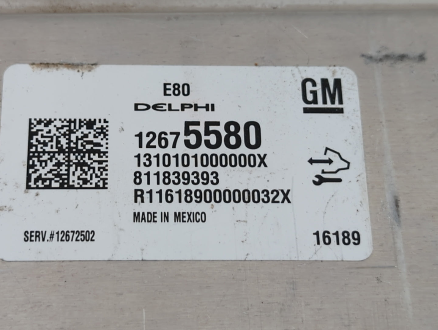 2016 Chevrolet Cruze PCM Engine Control Computer ECU ECM PCU OEM P/N:12672502 12676591, 12669511, 12607096, 12675580 Fits OE