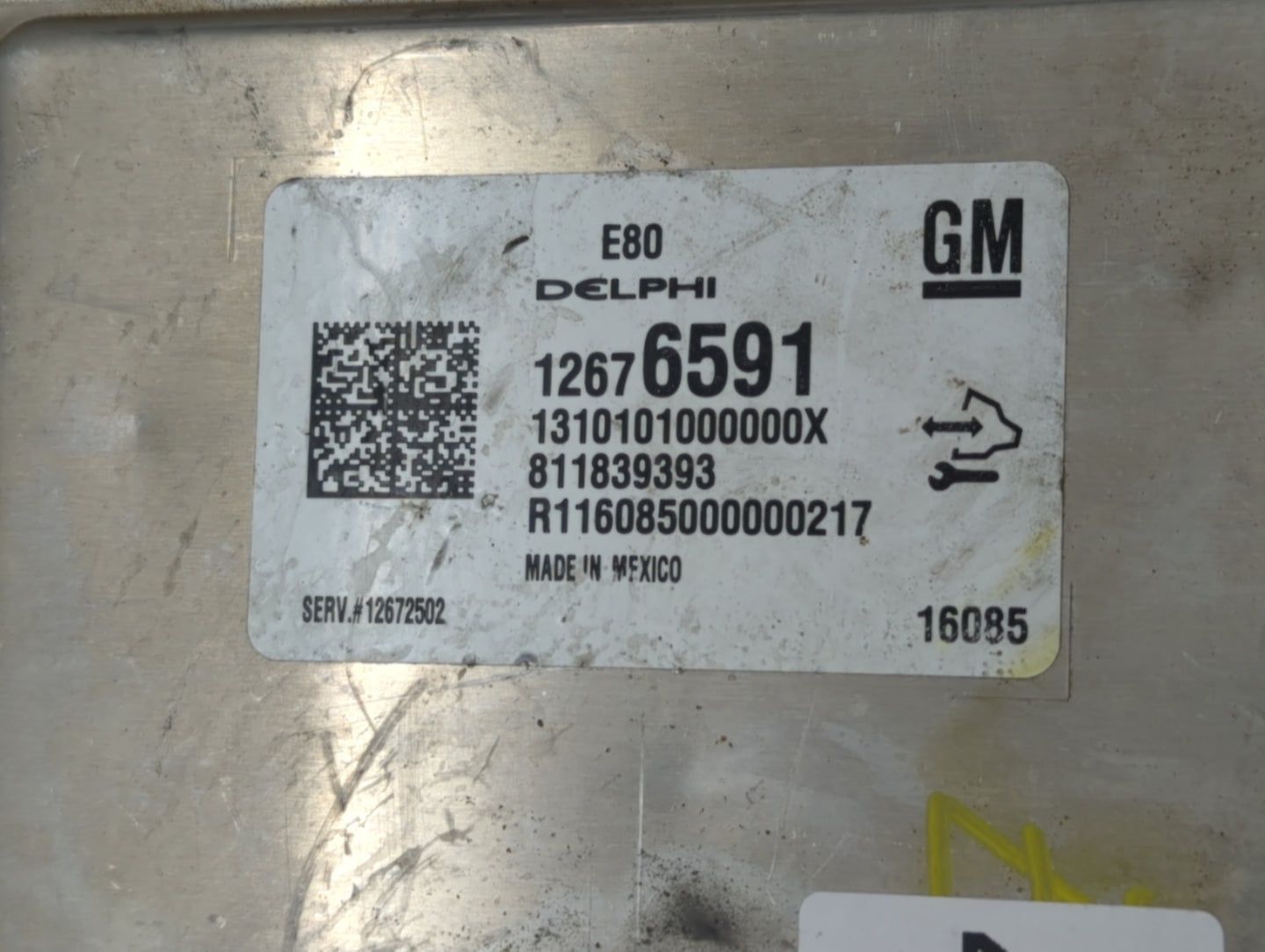 2016 Chevrolet Cruze PCM Engine Control Computer ECU ECM PCU OEM P/N:12675580 12672502, 12676591, 12669511, 12607096 Fits OE