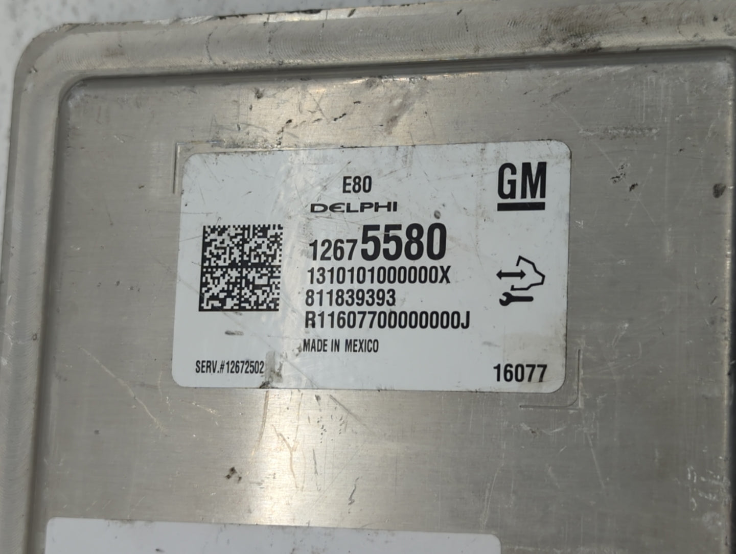 2016 Chevrolet Cruze PCM Engine Control Computer ECU ECM PCU OEM P/N:12675580 12672502, 12676591, 12669511, 12607096 Fits OE