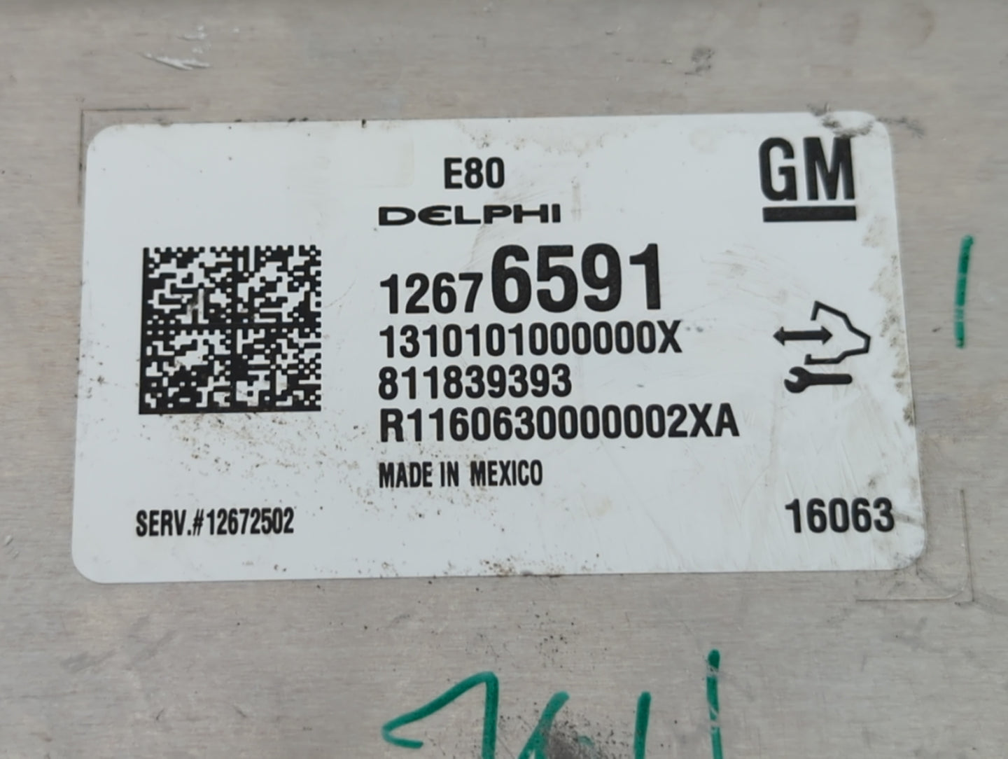 2016 Chevrolet Cruze PCM Engine Control Computer ECU ECM PCU OEM P/N:12675580 12672502, 12676591, 12669511, 12607096 Fits OE