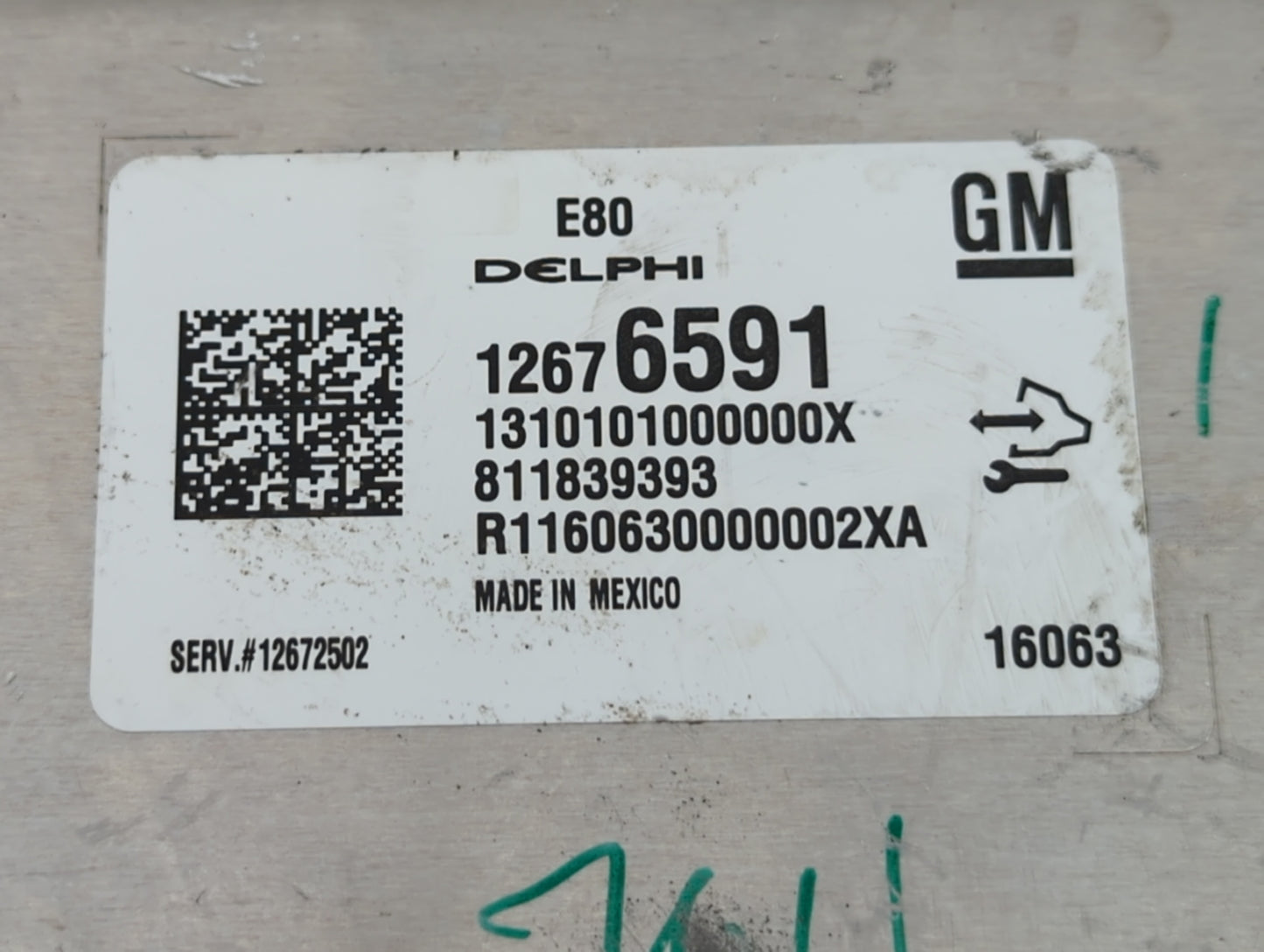 2016 Chevrolet Cruze PCM Engine Control Computer ECU ECM PCU OEM P/N:12675580 12672502, 12676591, 12669511, 12607096 Fits OE