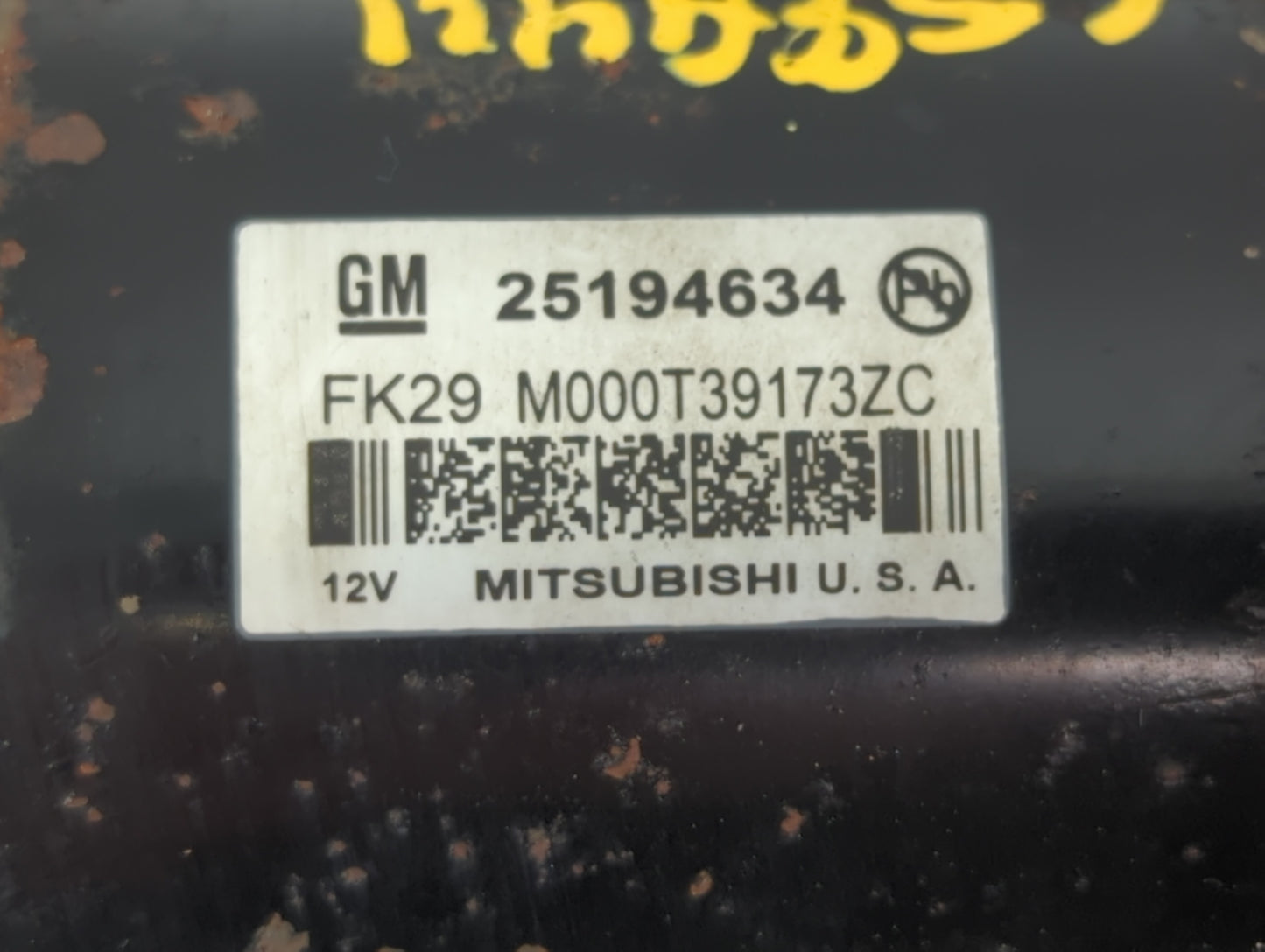 2011-2016 Chevrolet Cruze Car Starter Motor Solenoid OEM P/N:25194634 M000T39173ZC Fits OEM Used Auto Parts - Oemusedautopar
