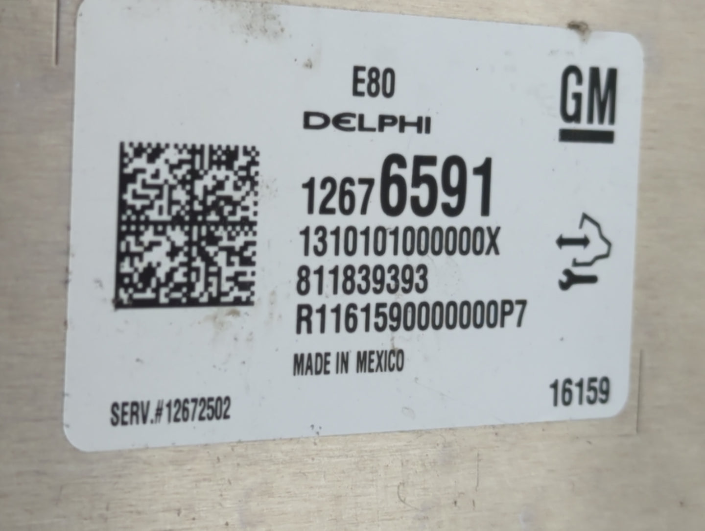2016 Chevrolet Cruze PCM Engine Control Computer ECU ECM PCU OEM P/N:12676591 Fits OEM Used Auto Parts - Oemusedautoparts1.c