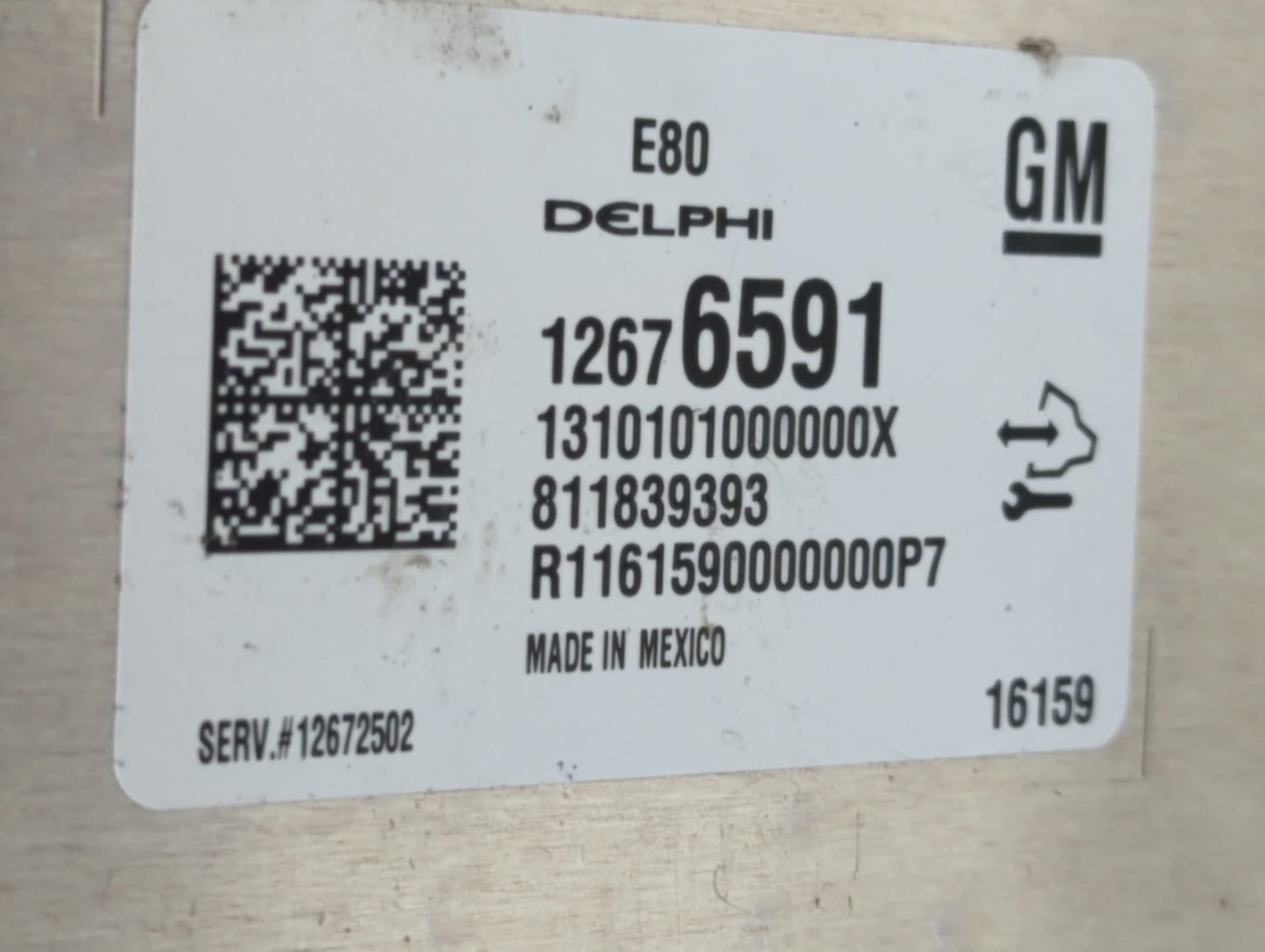 2016 Chevrolet Cruze PCM Engine Control Computer ECU ECM PCU OEM P/N:12676591 Fits OEM Used Auto Parts - Oemusedautoparts1.c