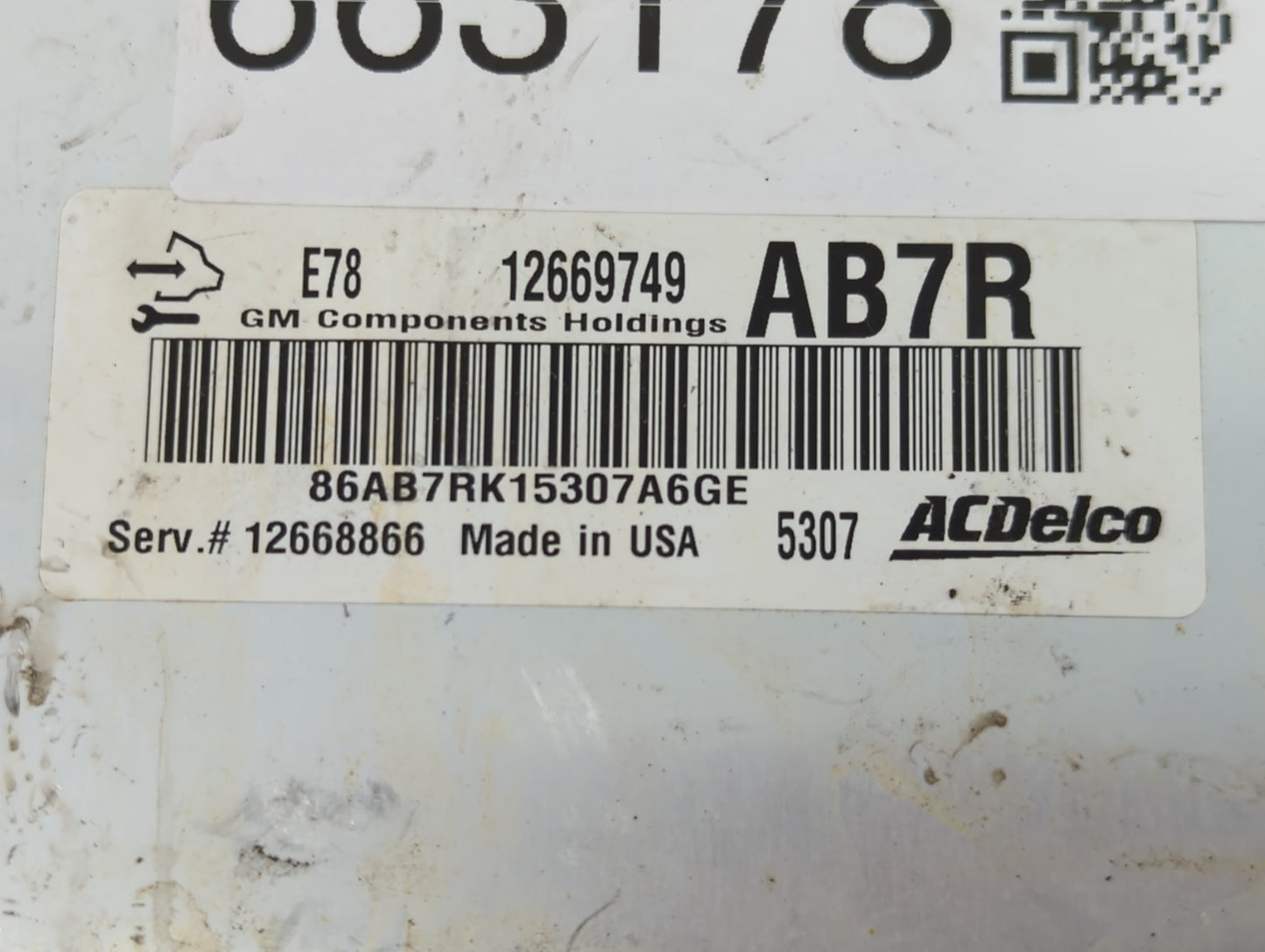 2016 Chevrolet Cruze PCM Engine Control Computer ECU ECM PCU OEM P/N:12668866 E78 12669749 Fits OEM Used Auto Parts - Oemuse