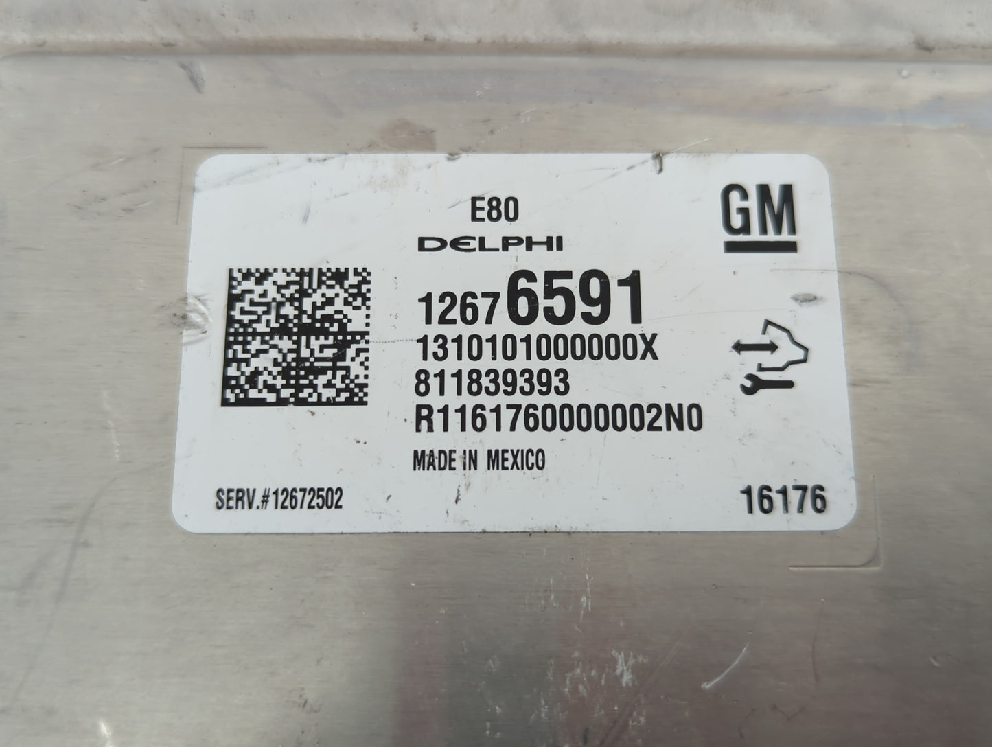 2016 Chevrolet Cruze PCM Engine Control Computer ECU ECM PCU OEM P/N:E78 12676591 Fits OEM Used Auto Parts - Oemusedautopart