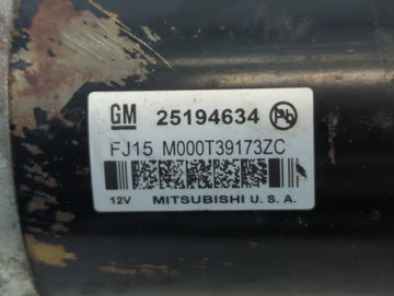 2011-2016 Chevrolet Cruze Car Starter Motor Solenoid OEM P/N:25194634 Fits OEM Used Auto Parts