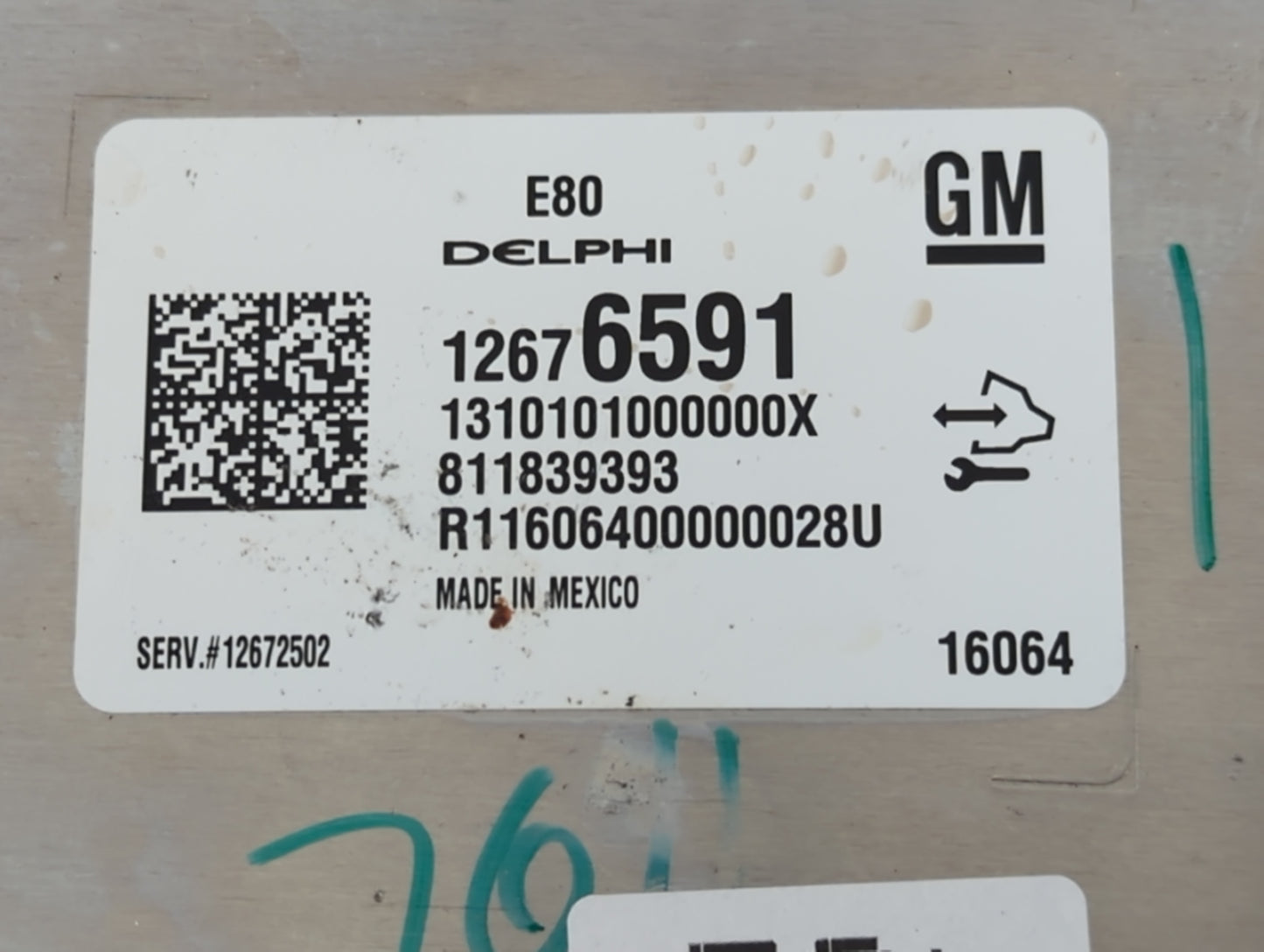 2016 Chevrolet Cruze PCM Engine Control Computer ECU ECM PCU OEM P/N:12676591 Fits OEM Used Auto Parts - Oemusedautoparts1.c
