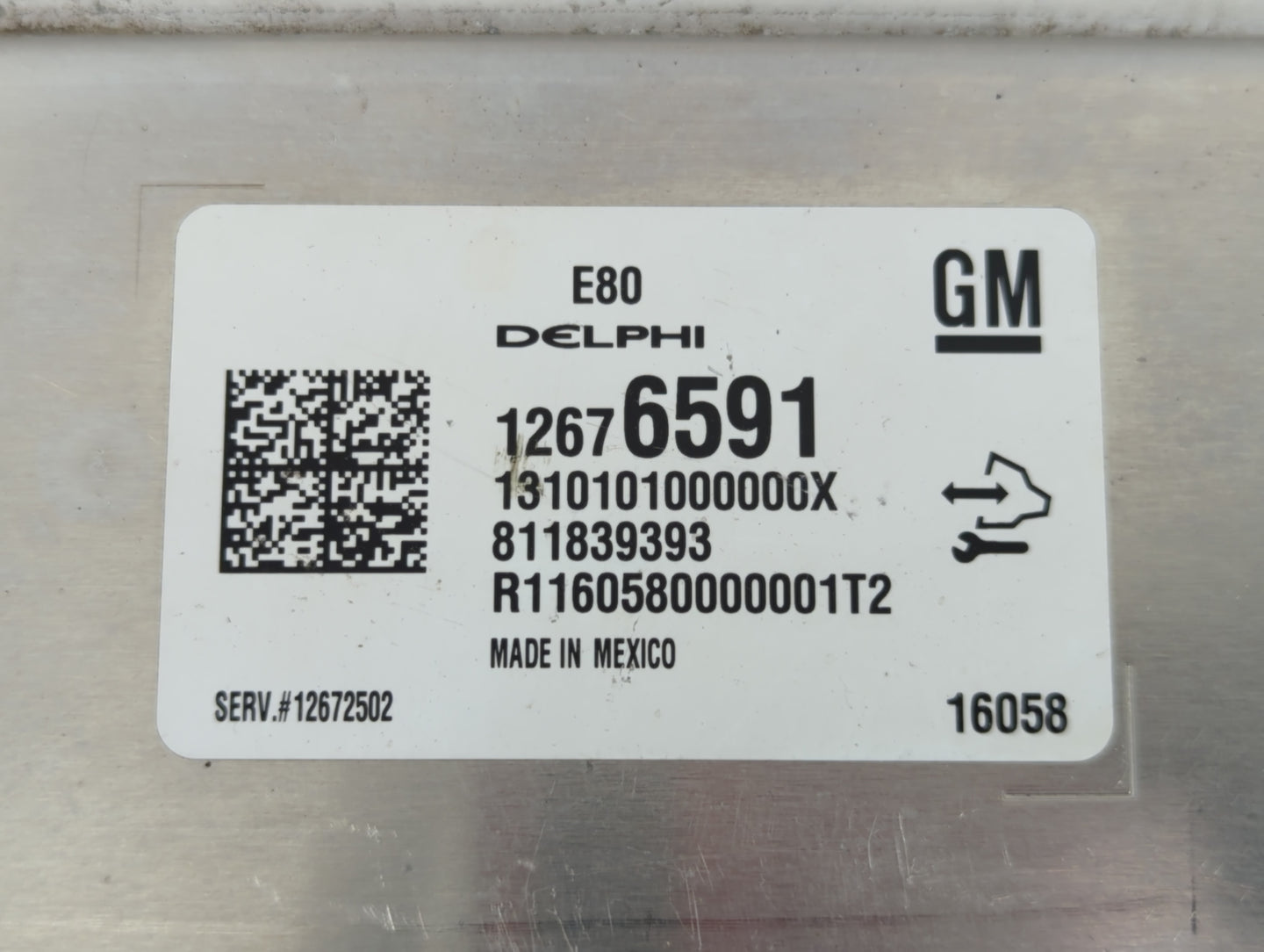 2016 Chevrolet Cruze PCM Engine Control Computer ECU ECM PCU OEM P/N:12676591 Fits OEM Used Auto Parts - Oemusedautoparts1.c