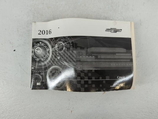 2016 Chevrolet Cruze Owners Manual Book Guide P/N:84147967 B OEM Used Auto Parts - Oemusedautoparts1.com