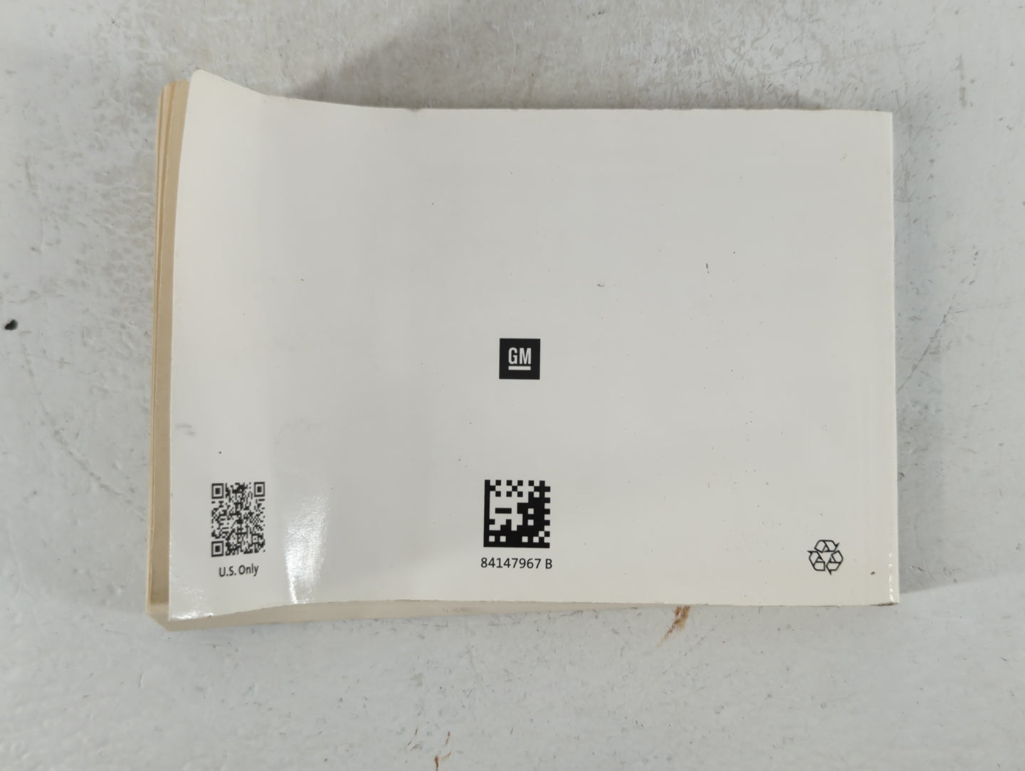2016 Chevrolet Cruze Owners Manual Book Guide P/N:84147967 B OEM Used Auto Parts - Oemusedautoparts1.com