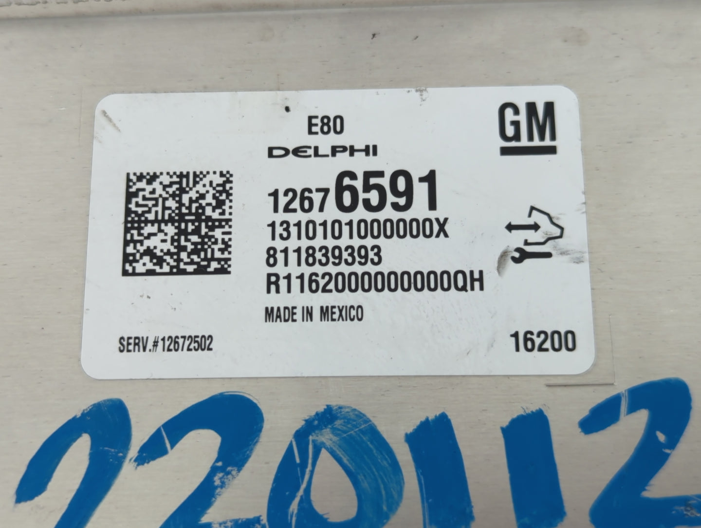 2016 Chevrolet Cruze PCM Engine Control Computer ECU ECM PCU OEM P/N:12676591 Fits OEM Used Auto Parts - Oemusedautoparts1.c