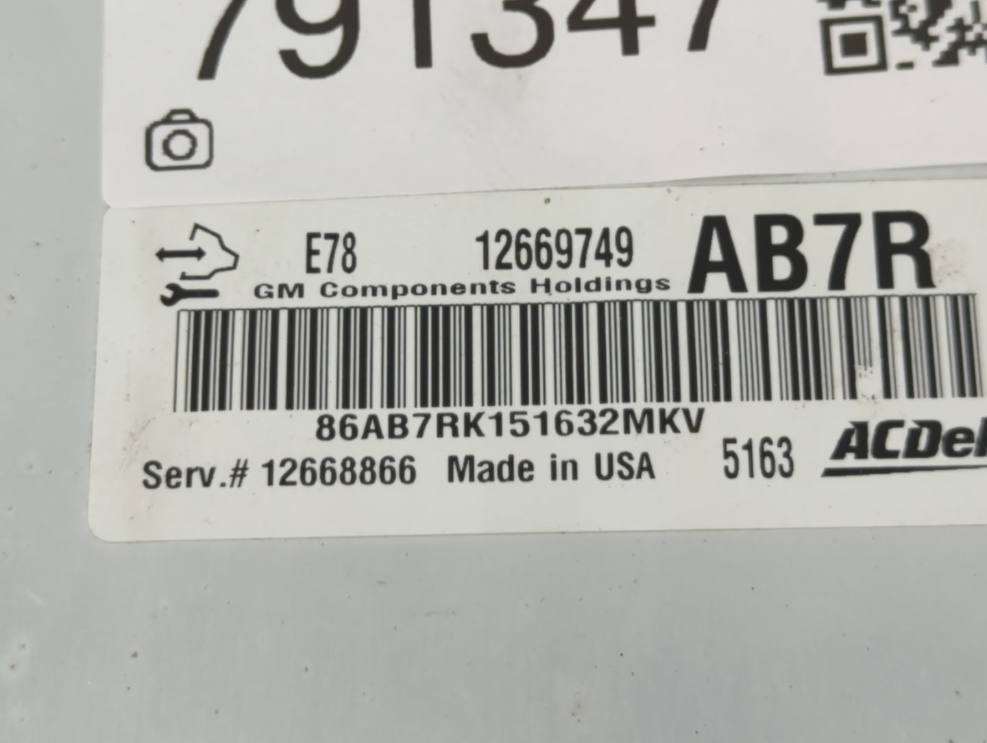 2012-2016 Chevrolet Cruze PCM Engine Control Computer ECU ECM PCU OEM P/N:12669749 Fits Fits 2011 2012 2013 2014 2015 2016 O