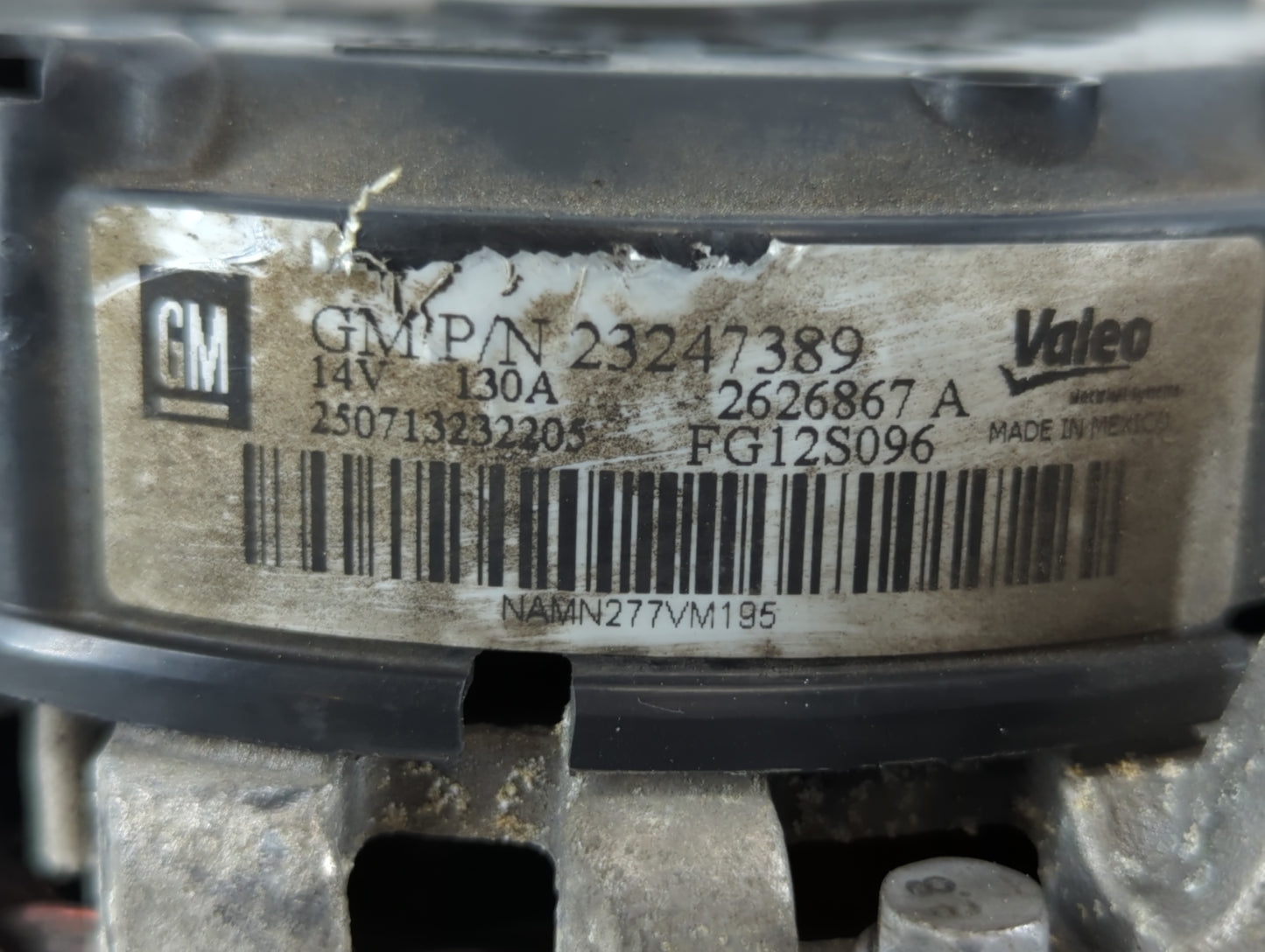 2011-2016 Chevrolet Cruze Alternator Replacement Generator Charging Assembly Engine OEM P/N:2626867 A 23247389 Fits OEM Used