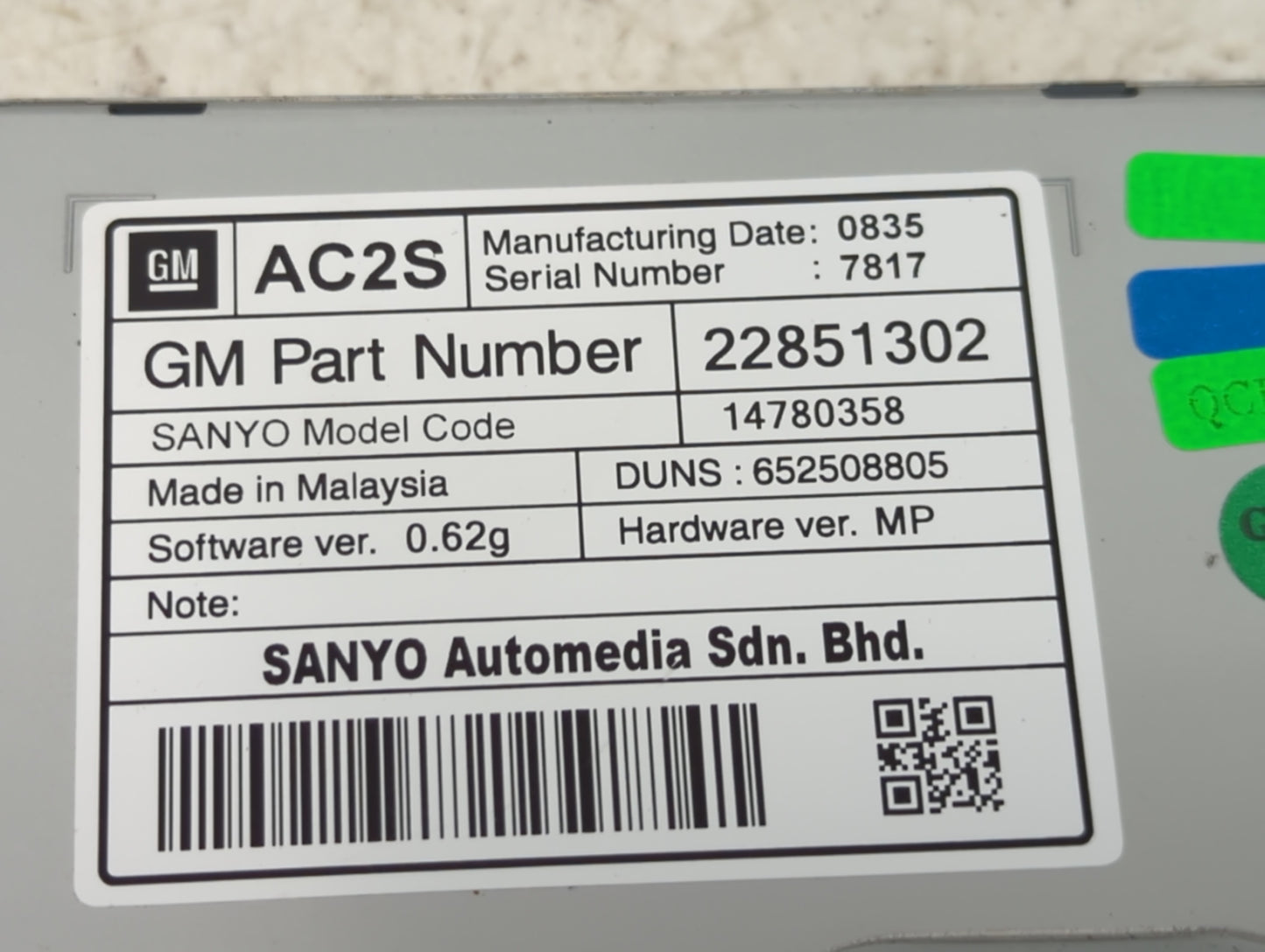 2011-2016 Chevrolet Cruze Information Display Screen - Oemusedautoparts1.com