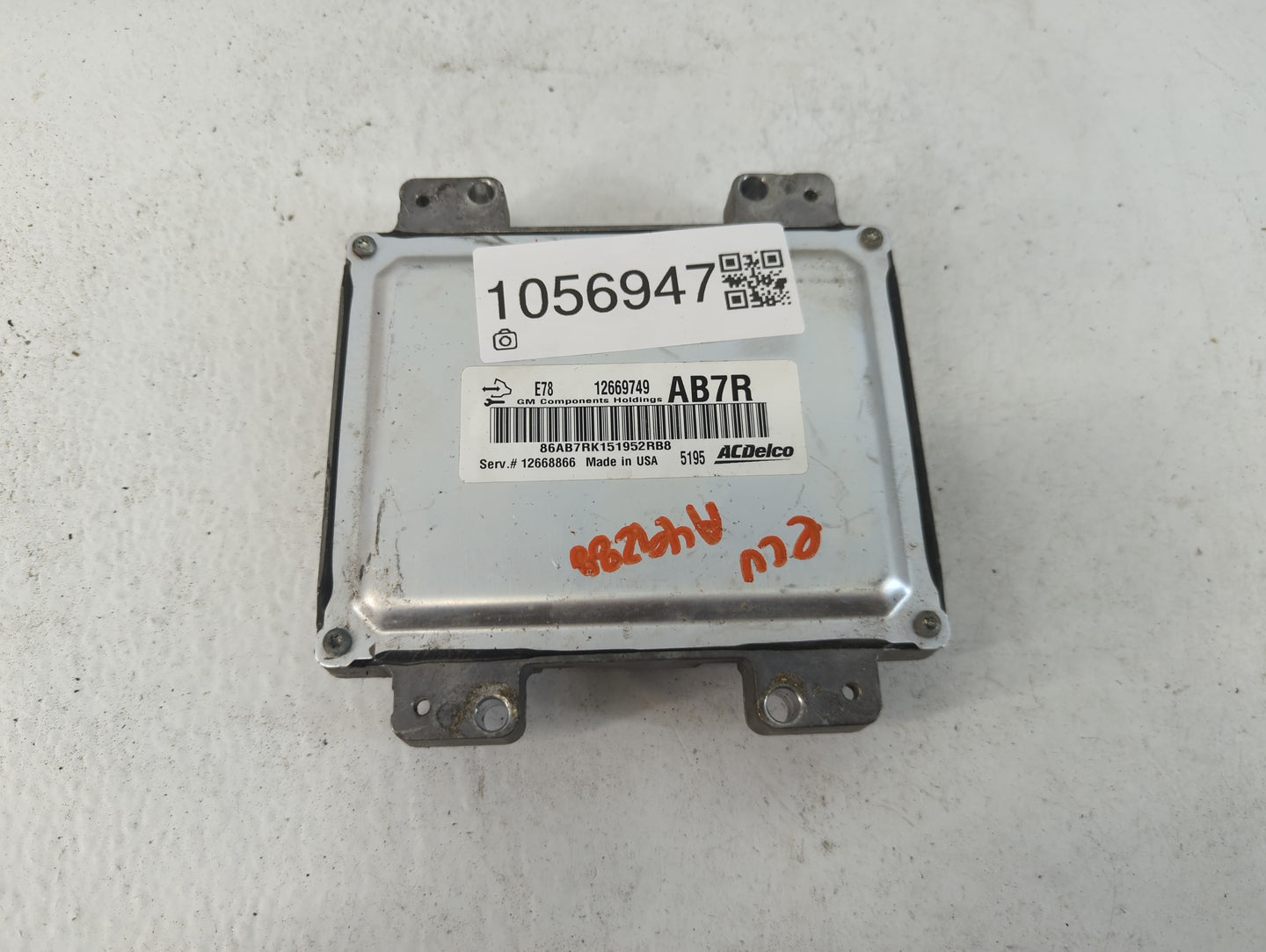 2016 Chevrolet Cruze Limited PCM Engine Control Computer ECU ECM PCU OEM P/N:12669749 Fits Fits 2011 2012 2013 2014 2015 OEM