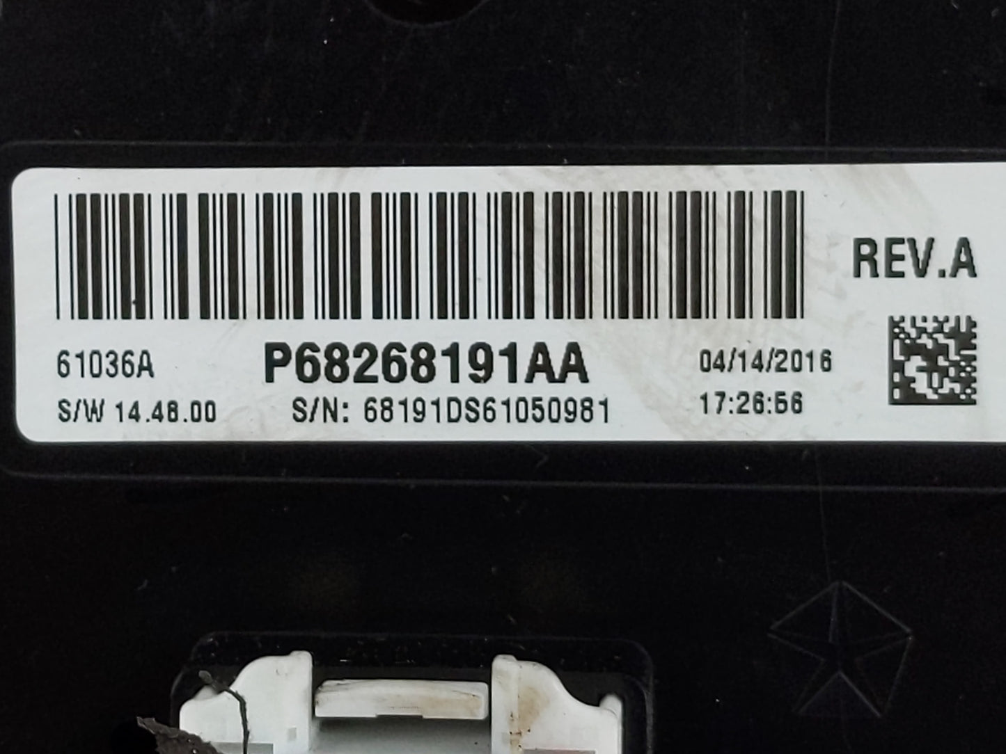 2016 Chevrolet Dp Climate Control Module Temperature AC/Heater Replacement P/N:P68268191AA Fits OEM Used Auto Parts - Oemuse
