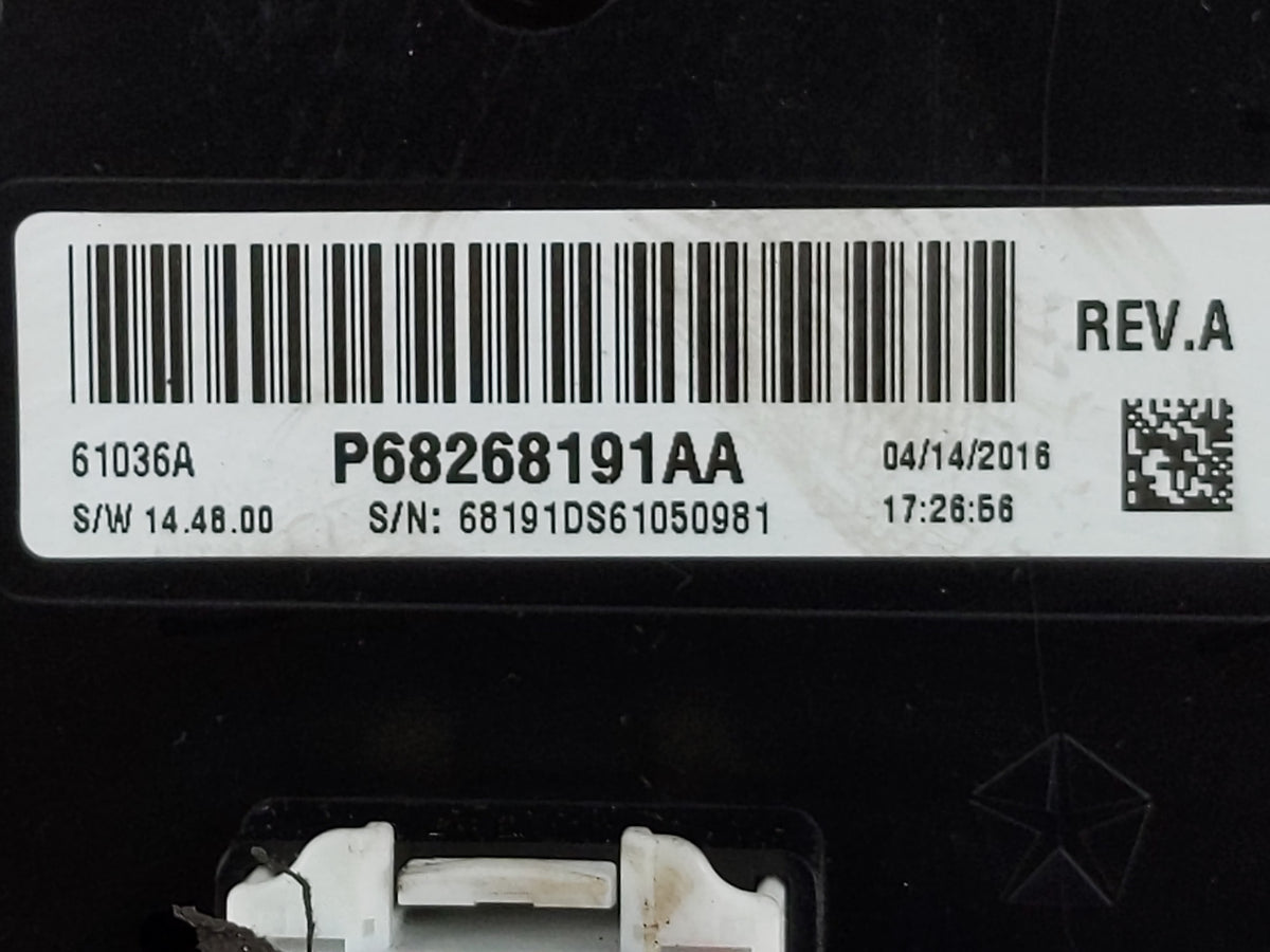 2016 Chevrolet Dp Climate Control Module Temperature AC/Heater Replacement P/N:P68268191AA Fits OEM Used Auto Parts - Oemuse
