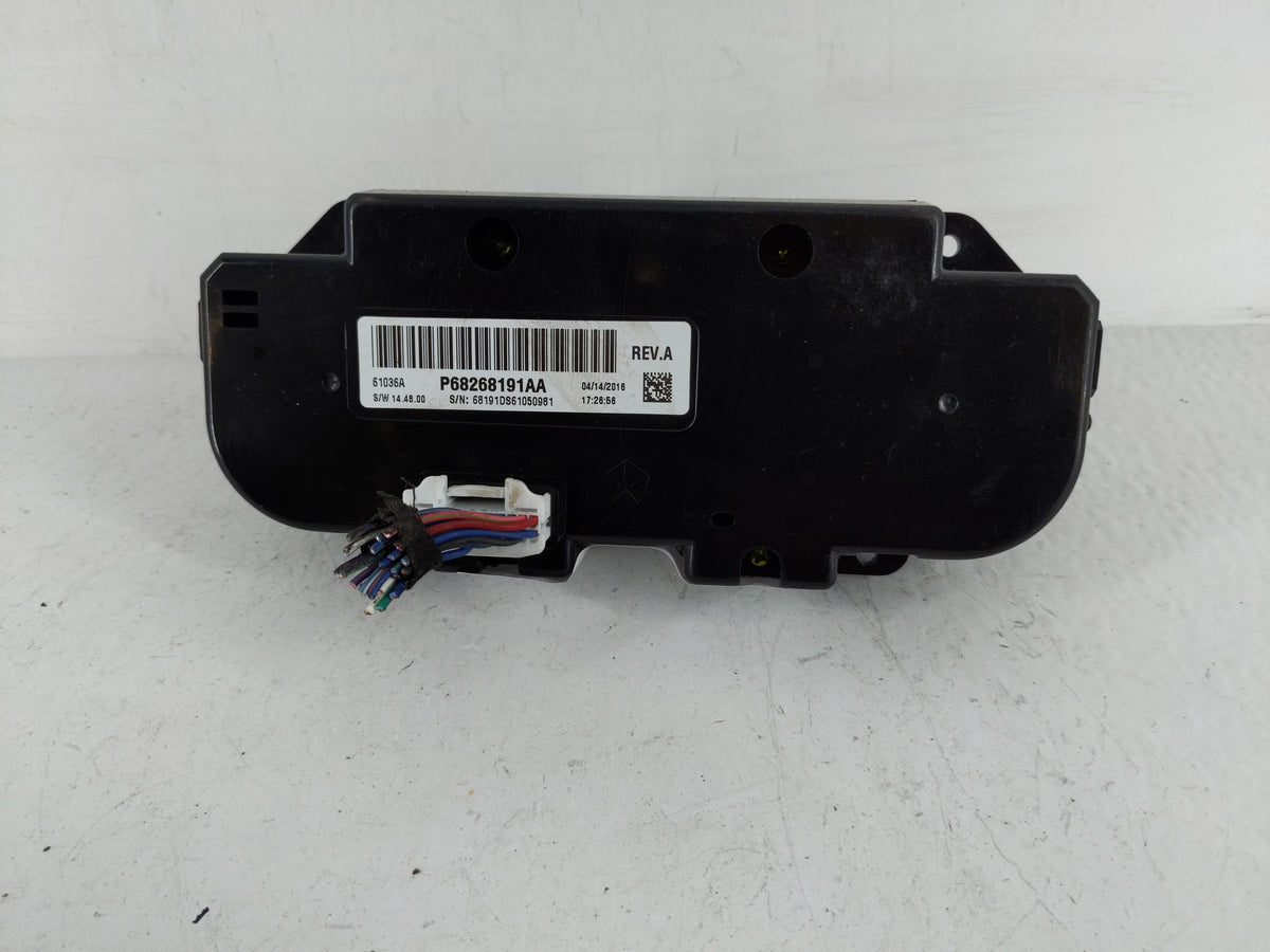 2016 Chevrolet Dp Climate Control Module Temperature AC/Heater Replacement P/N:P68268191AA Fits OEM Used Auto Parts - Oemuse