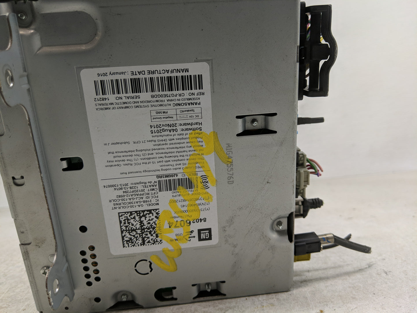 2016 Chevrolet Equinox Radio AM FM Cd Player Receiver Replacement P/N:84026073 Fits OEM Used Auto Parts - Oemusedautoparts1.