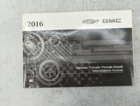 2016 Chevrolet Equinox Owners Manual Book Guide P/N:23170178 23462387 OEM Used Auto Parts - Oemusedautoparts1.com