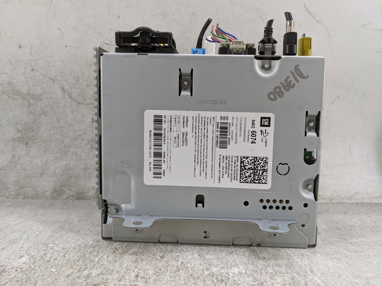 2016 Chevrolet Equinox Radio AM FM Cd Player Receiver Replacement P/N:84026074 GA-130-COLR-NT Fits Fits 2015 OEM Used Auto P
