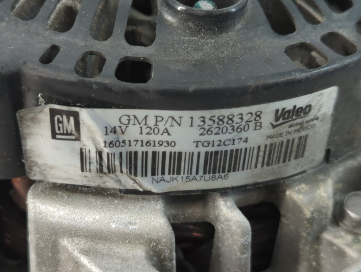 2010-2017 Chevrolet Equinox Alternator Replacement Generator Charging Assembly Engine OEM P/N:13588328 Fits OEM Used Auto Pa