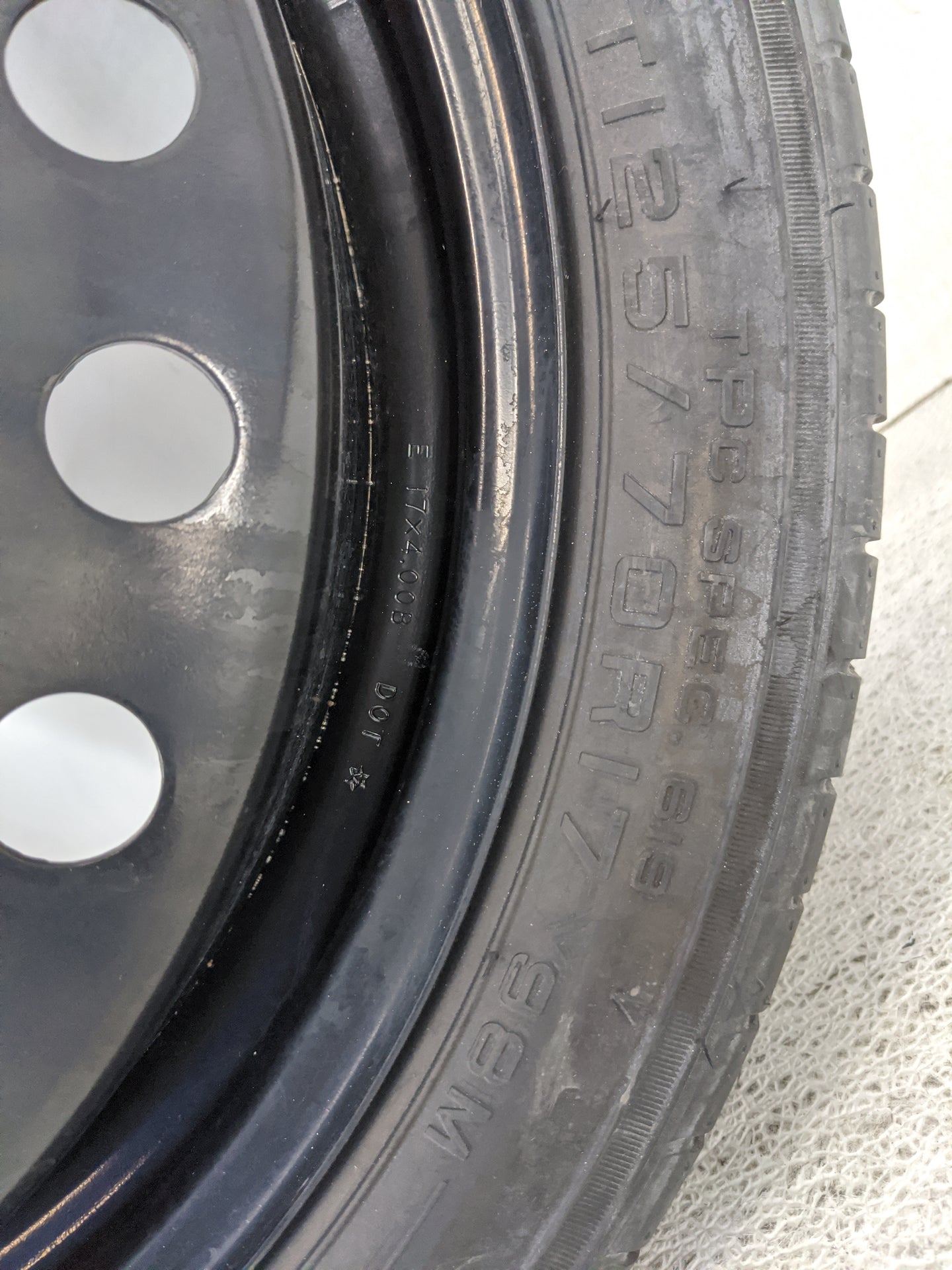2014-2020 Chevrolet Impala Spare Donut Tire Wheel Rim Oem - Oemusedautoparts1.com
