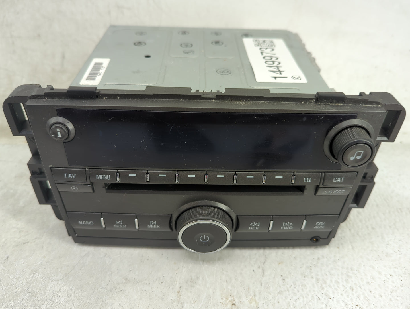 2009-2016 Chevrolet Impala Radio AM FM Cd Player Receiver Replacement P/N:121862-049 Fits OEM Used Auto Parts - Oemusedautop
