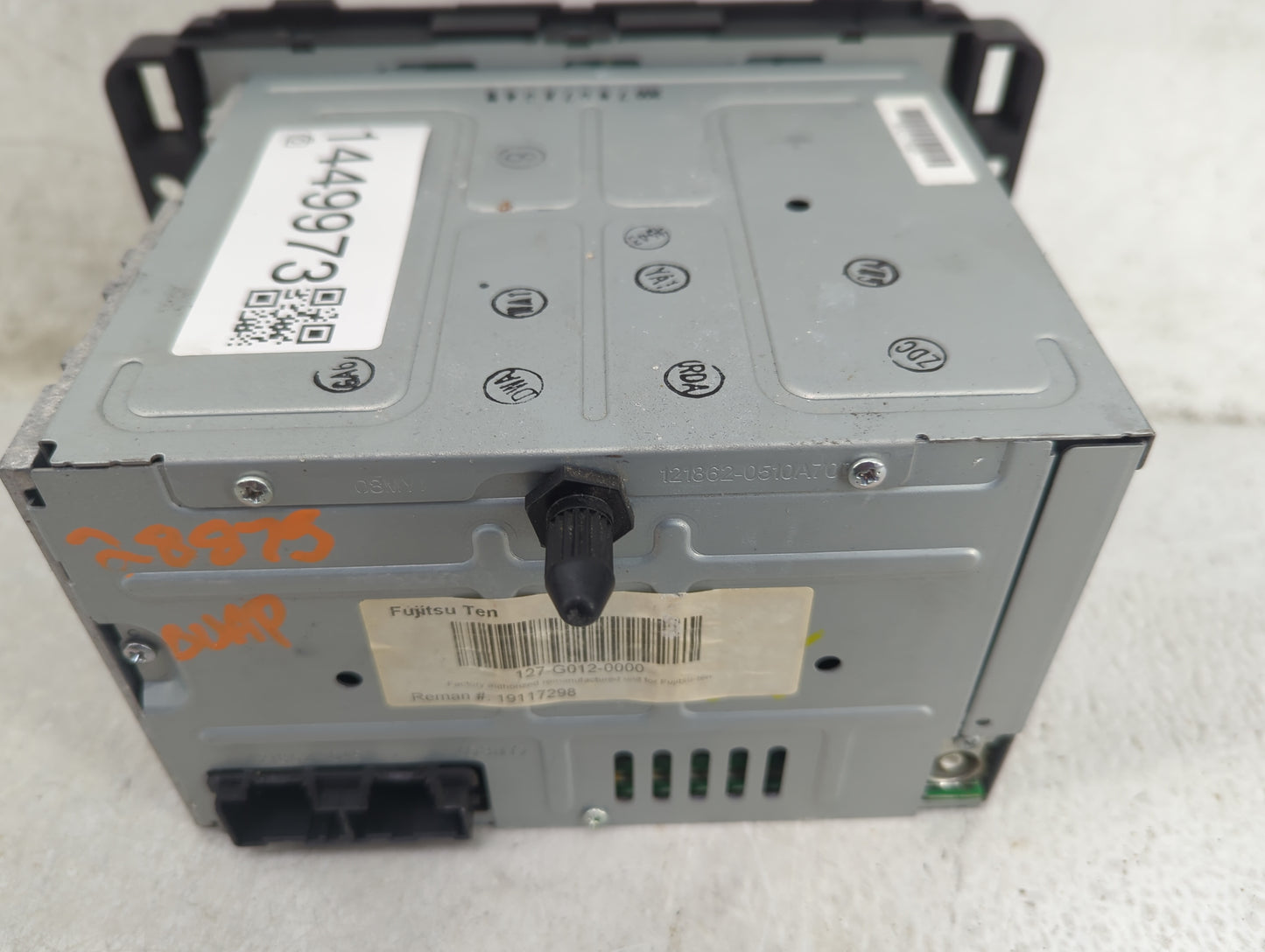 2009-2016 Chevrolet Impala Radio AM FM Cd Player Receiver Replacement P/N:121862-049 Fits OEM Used Auto Parts - Oemusedautop
