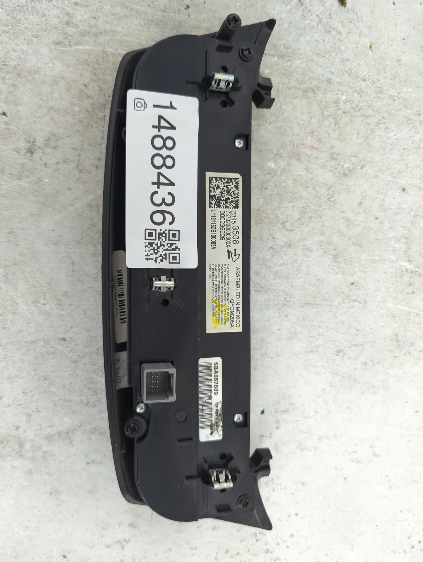 2014-2020 Chevrolet Impala Climate Control Module Temperature AC/Heater Replacement P/N:23453508 QFGM205A Fits OEM Used Auto
