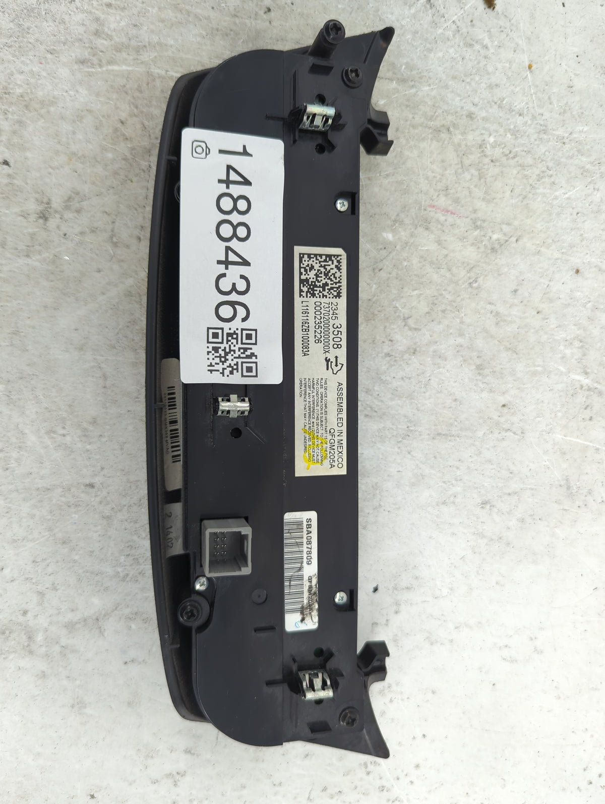 2014-2020 Chevrolet Impala Climate Control Module Temperature AC/Heater Replacement P/N:23453508 QFGM205A Fits OEM Used Auto