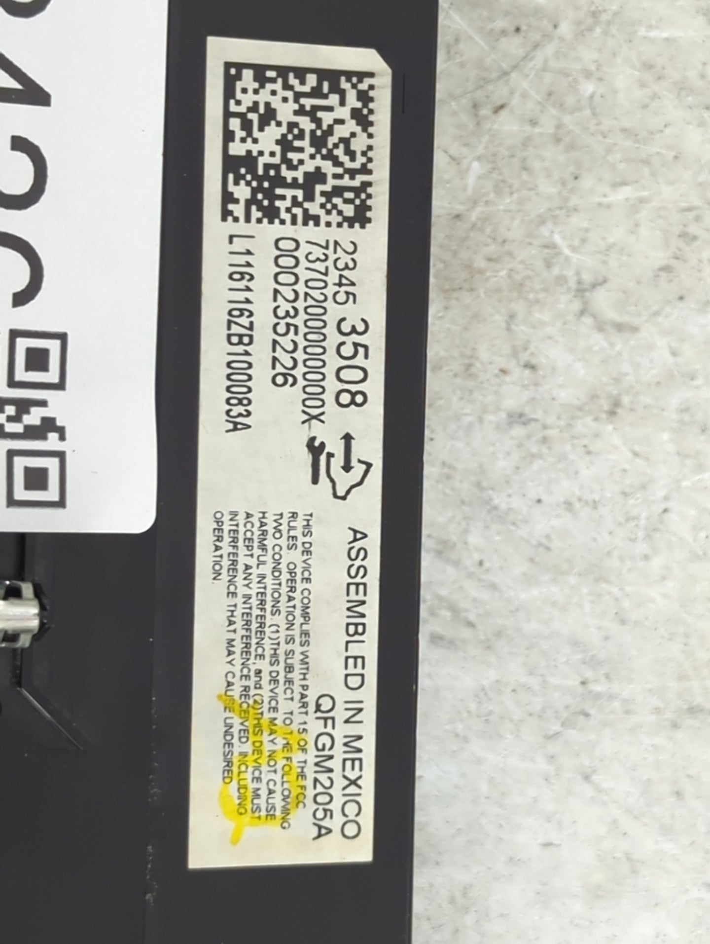 2014-2020 Chevrolet Impala Climate Control Module Temperature AC/Heater Replacement P/N:23453508 QFGM205A Fits OEM Used Auto