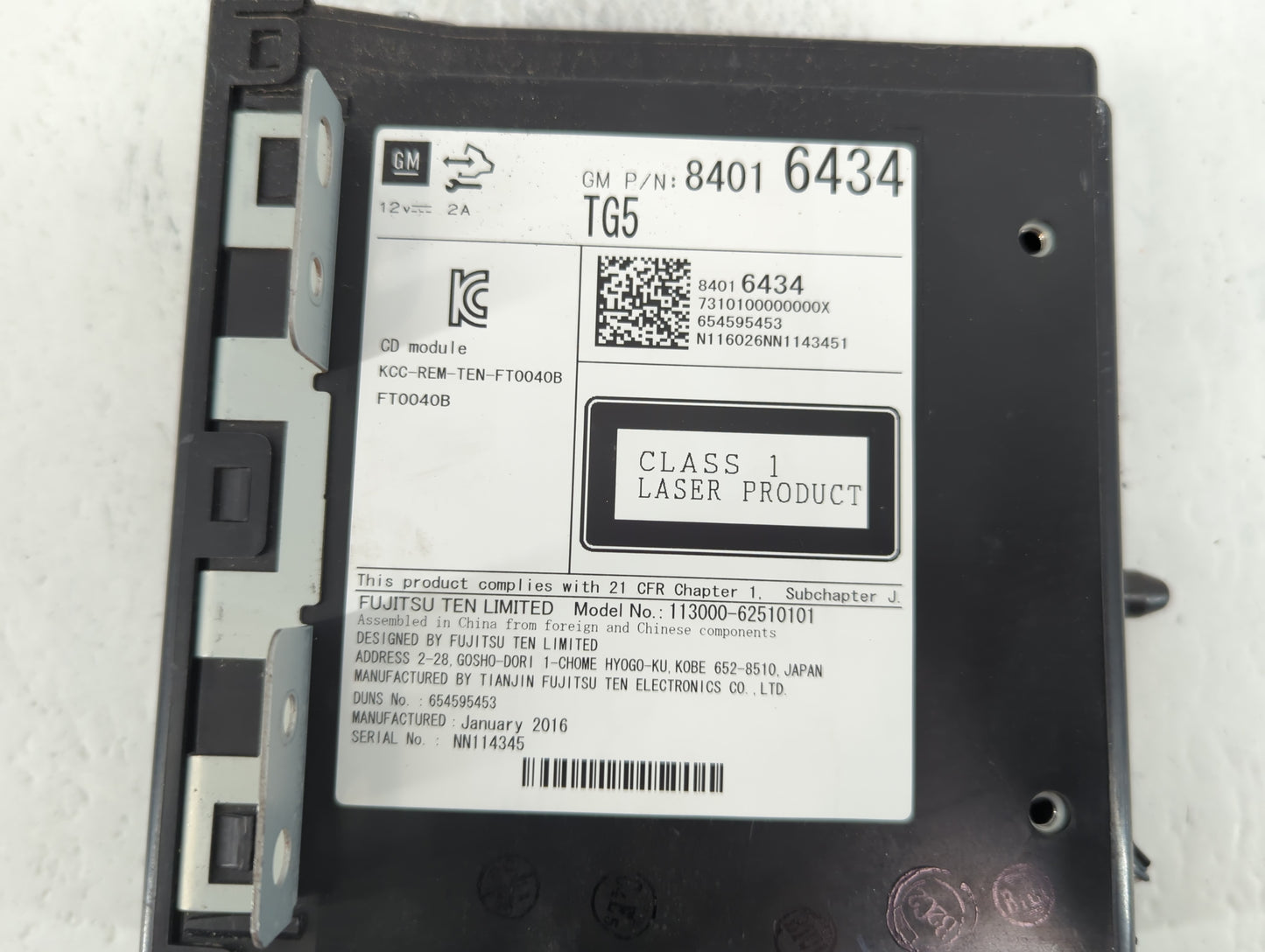 2006-2016 Chevrolet Impala Radio AM FM Cd Player Receiver Replacement P/N:84016434 Fits OEM Used Auto Parts - Oemusedautopar