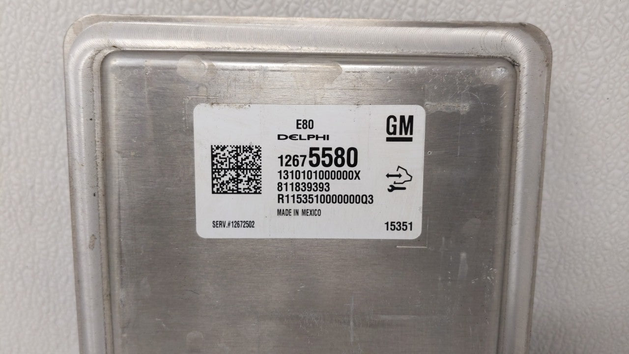 2016 Chevrolet Malibu PCM Engine Control Computer ECU ECM PCU OEM P/N:12607096 12675580, 12676591, 12680968 Fits OEM Used Au