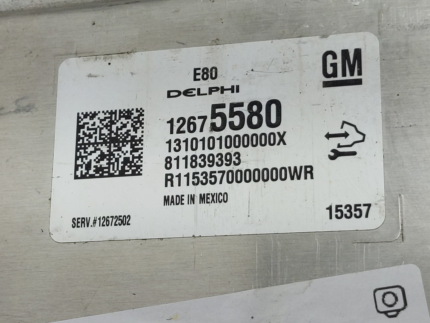 2016 Chevrolet Malibu PCM Engine Control Computer ECU ECM PCU OEM P/N:12675580 Fits OEM Used Auto Parts - Oemusedautoparts1.