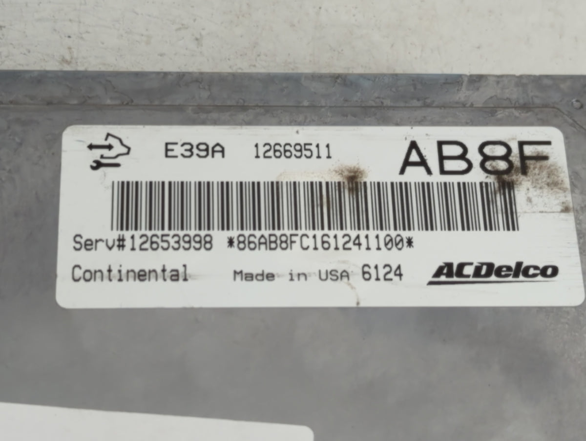 2013-2016 Chevrolet Malibu PCM Engine Control Computer ECU ECM PCU OEM P/N:12669511 Fits 2013 2014 2015 2016 OEM Used Auto P