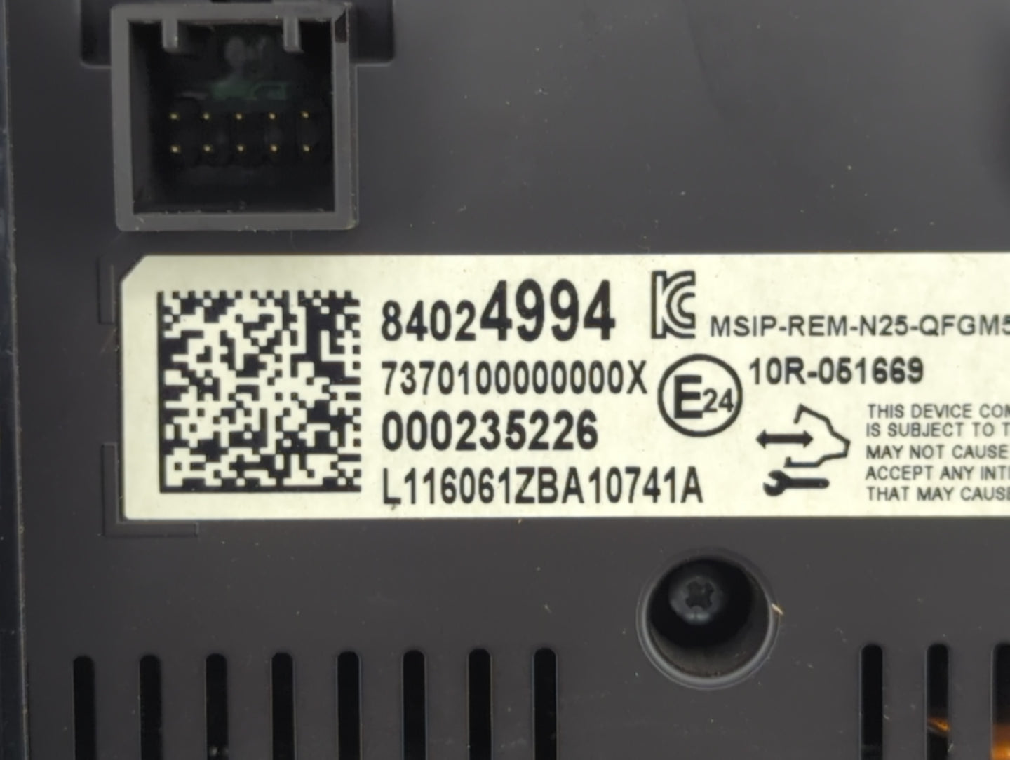 2016 Chevrolet Malibu Radio AM FM Cd Player Receiver Replacement P/N:84024994 Fits Fits 2017 2018 2019 2020 OEM Used Auto Pa