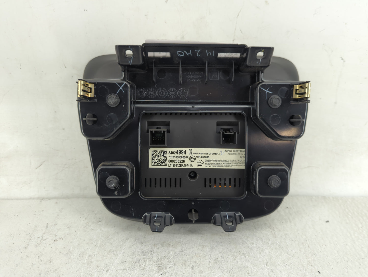 2016 Chevrolet Malibu Radio AM FM Cd Player Receiver Replacement P/N:84024994 Fits Fits 2017 2018 2019 2020 OEM Used Auto Pa