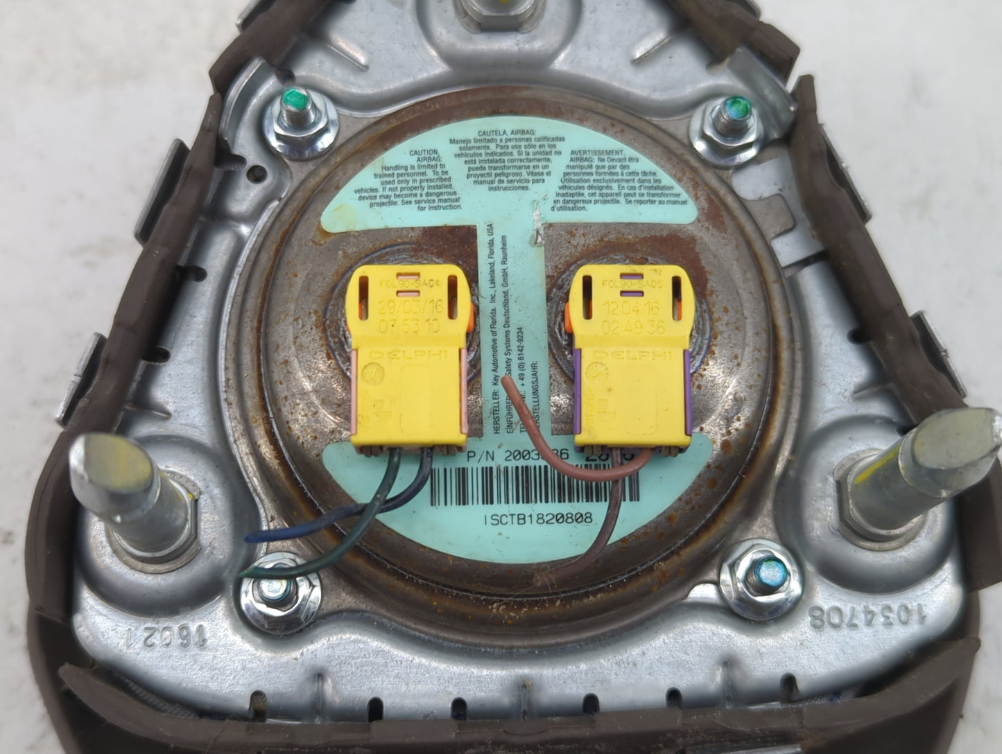 2016-2021 Chevrolet Malibu Air Bag Driver Left Steering Wheel Mounted P/N:84002538 Fits Fits 2016 2017 2018 2019 2020 2021 O
