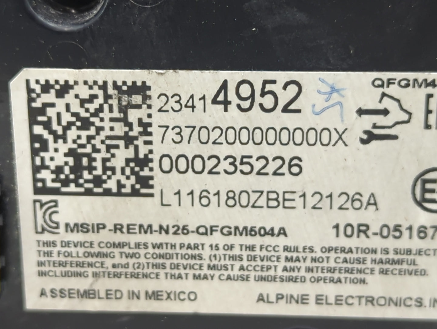 2016-2017 Chevrolet Malibu Climate Control Module Temperature AC/Heater Replacement P/N:23414952 Fits Fits 2016 2017 OEM Use